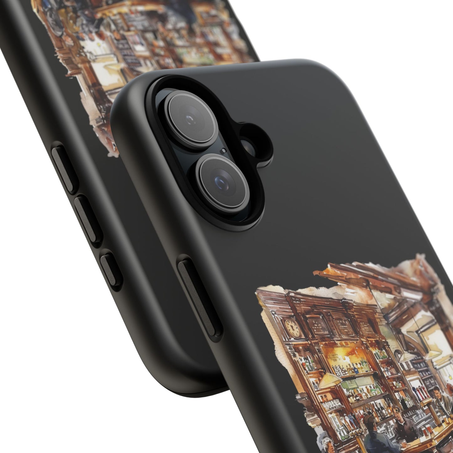 Artistic Phone Case - Cozy Pub Vibe, Trendy Smartphone Accessory, Gift for Friends, Modern Design, Durable Protection