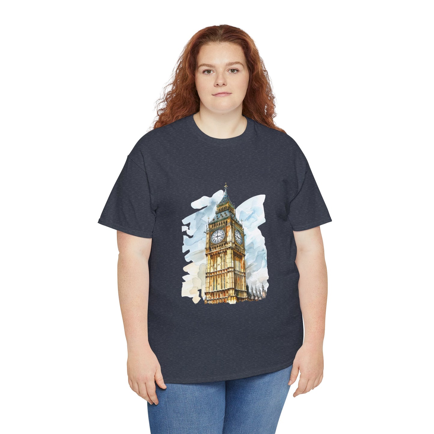 Unisex Heavy Cotton Tee - Echoes of London - Big Ben’s Legacy