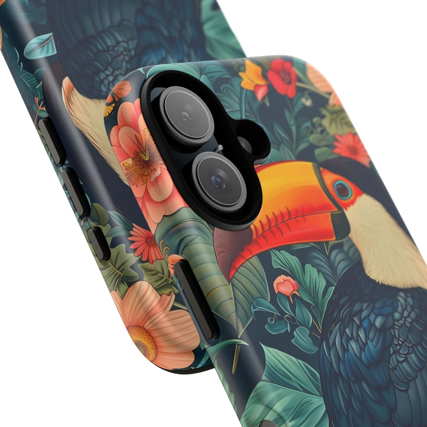 Tropical Toucan Phone Case - Cute Animal Design, Nature Lover Gift, Floral Pattern, Bird Lover Accessory, Summer Vibes