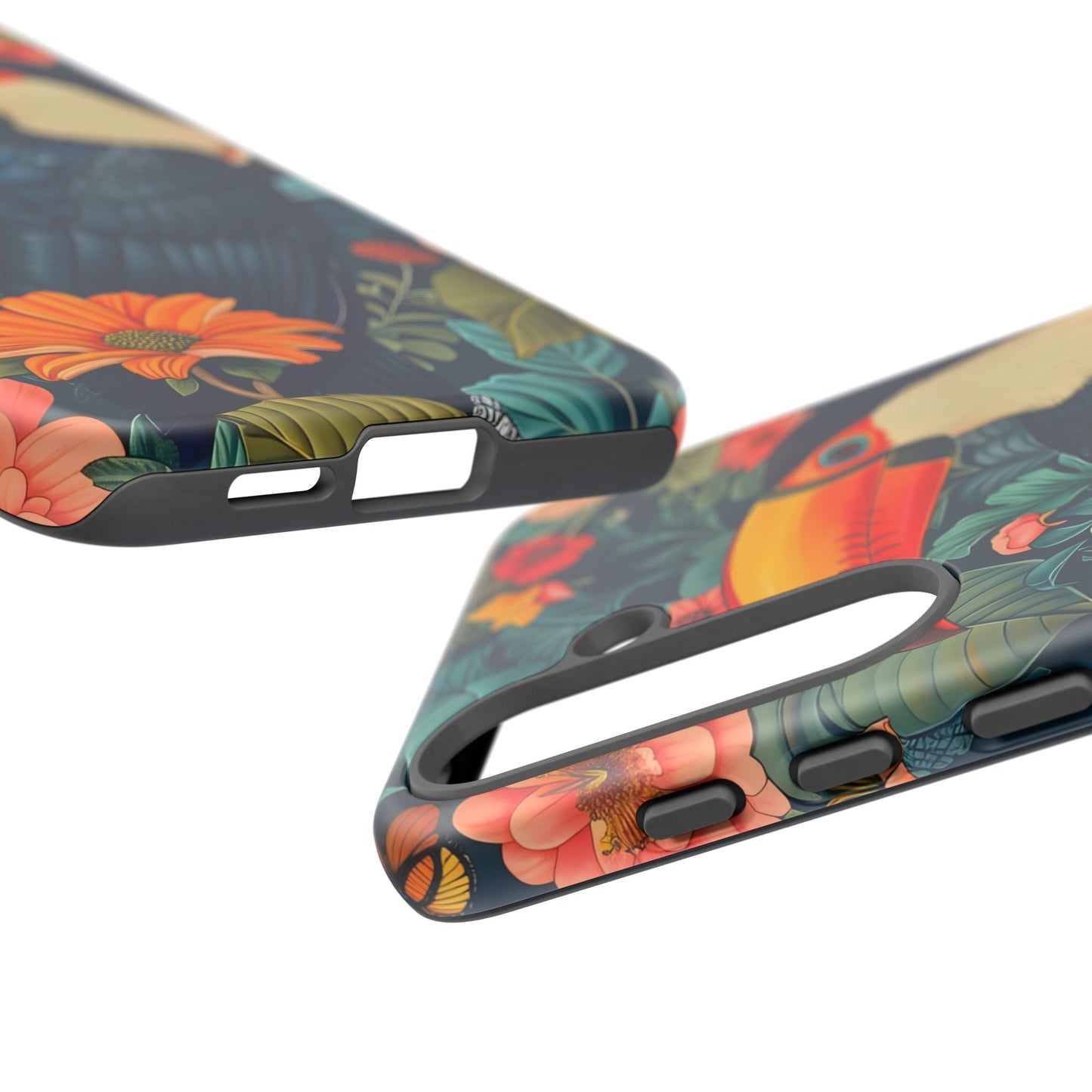Tropical Toucan Phone Case - Cute Animal Design, Nature Lover Gift, Floral Pattern, Bird Lover Accessory, Summer Vibes