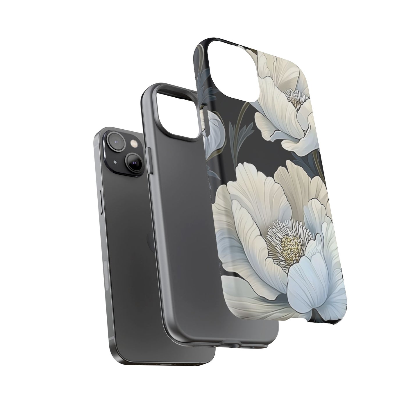 Floral Phone Case, Tough Cases for Women, Stylish Phone Cover, Floral Design Phone Protector, Nature Inspired Tech Accessories