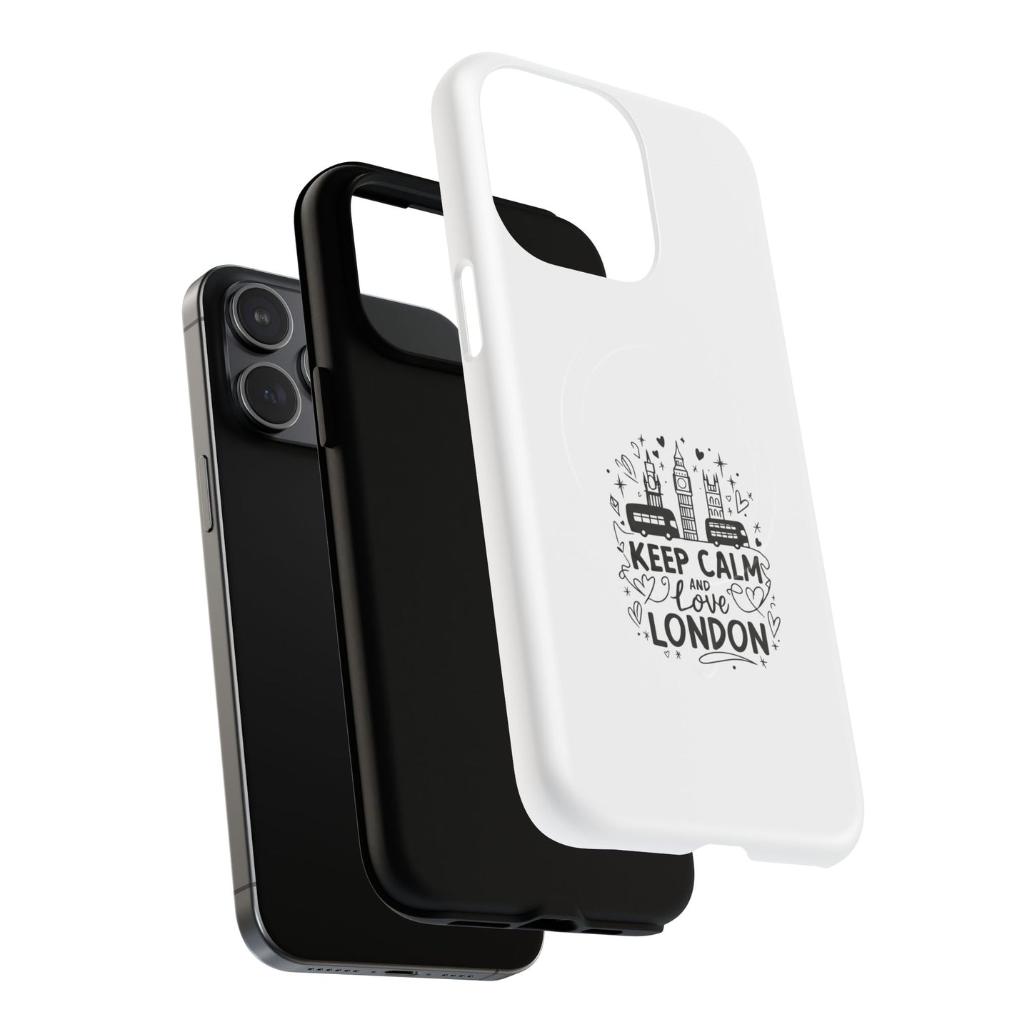 London Love Tough Magnetic Phone Case, Keep Calm Case, Personalized Gift for Travelers, Phone Accessory, Unique Phone Cover
