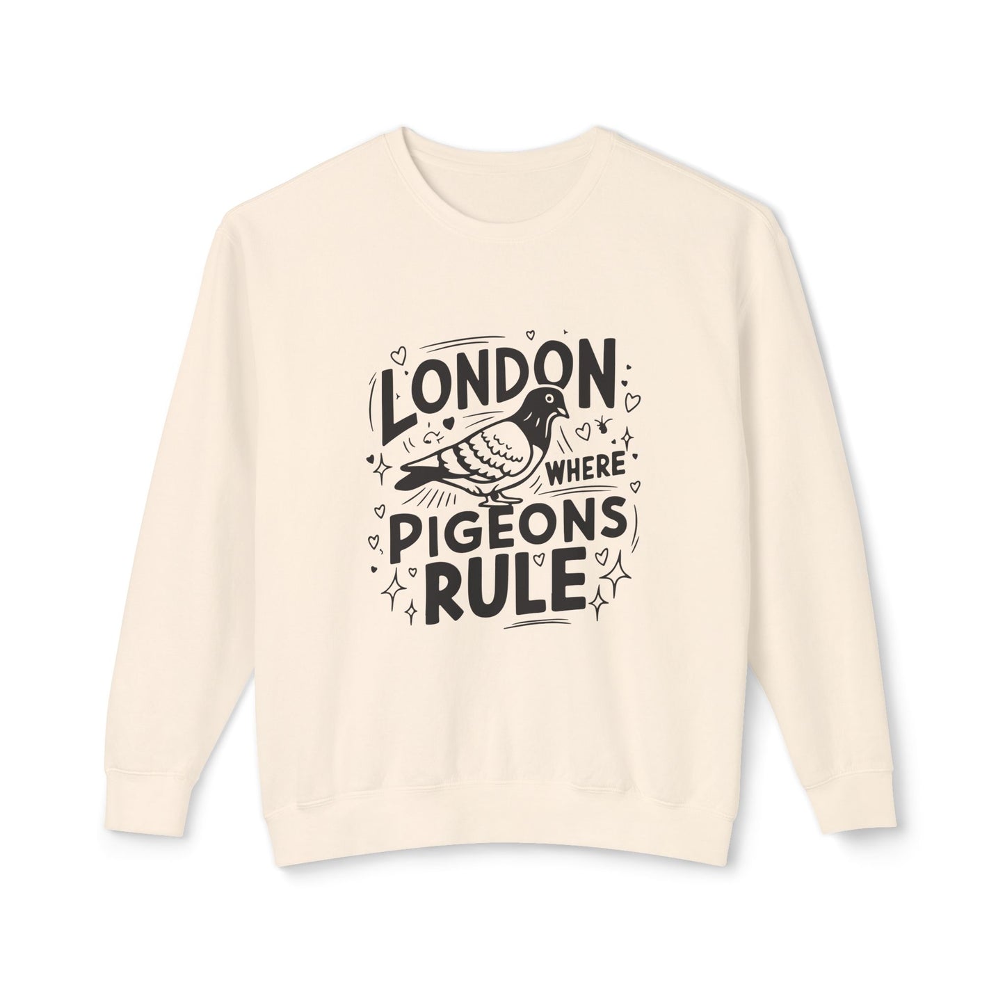 Unisex Lightweight Crewneck Sweatshirt - London where Pigeons Rule