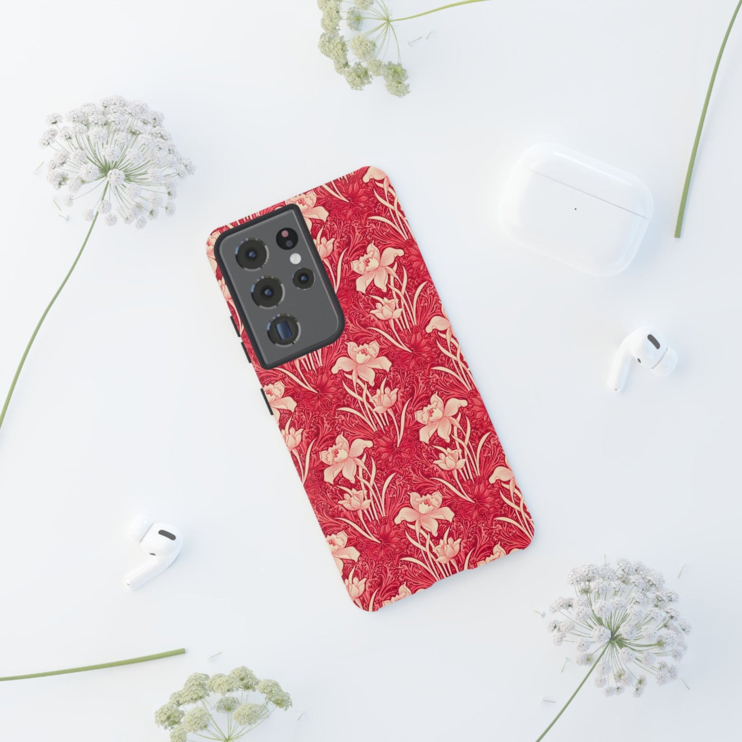 Floral Tough Phone Case - Durable, Stylish Accessory, Perfect Gift for Her, Floral Pattern, Customizable, Ideal for Daily Use