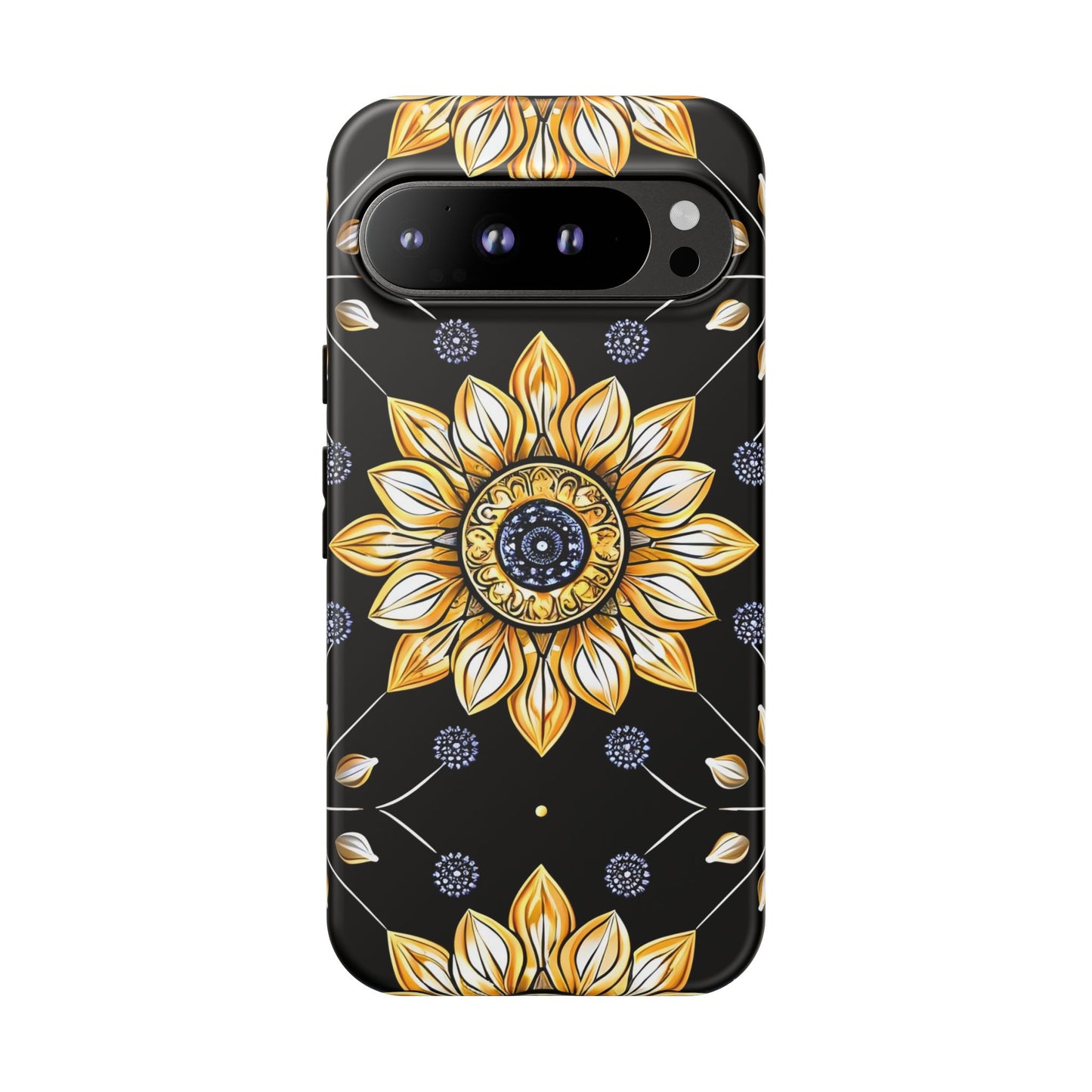 Floral Phone Case with Mandala Design, Tough Cases for iPhone & Samsung, Boho Style, Gift for Her, Unique Accessories