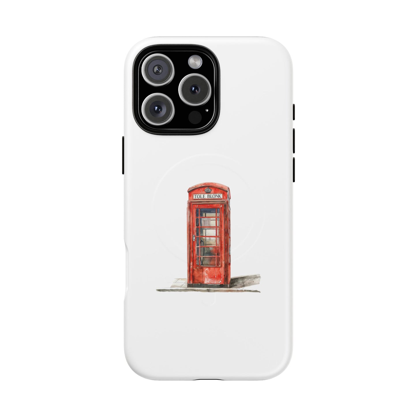 Classic London Phone Booth Magnetic Case, Tough Phone Cases, Gift for Travelers, Unique Phone Accessories, Personalized Phone Protection
