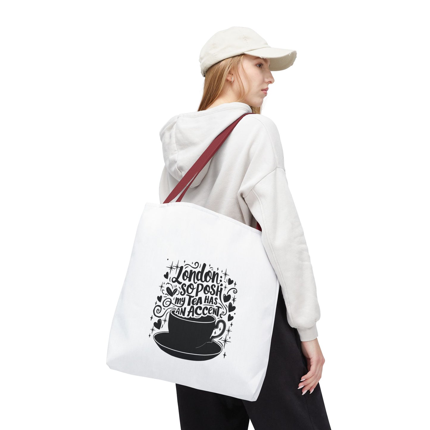 Posh Tea Tote Bag, Fun Grocery Bag, Stylish Shopping Tote, Gift for Tea Lovers, Unique Graduation Gift