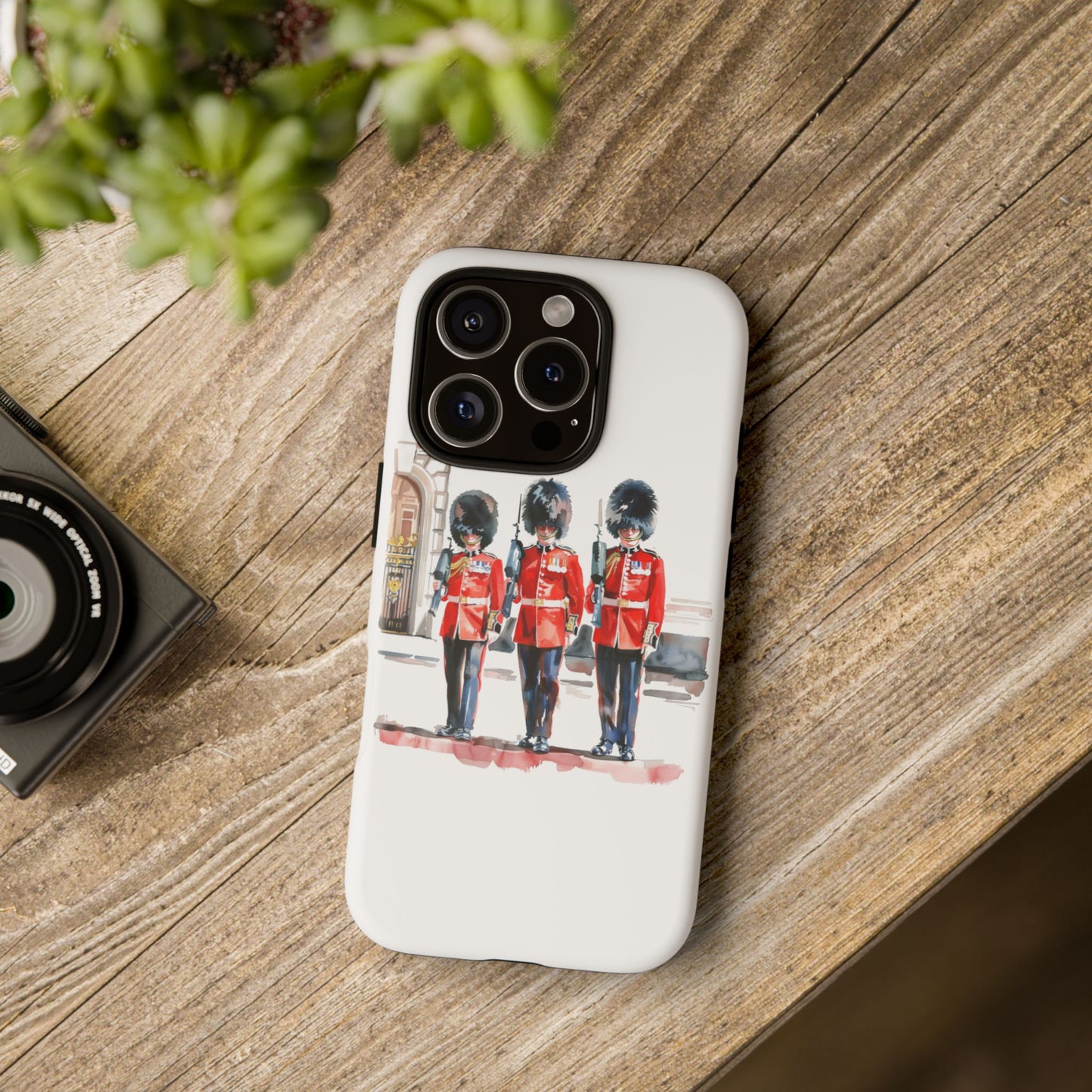 Phone Case with Royal Guard Design, Unique Cell Cover, London Souvenir, Tough Phone Case, Gift for Travelers, Stylish Street Photography