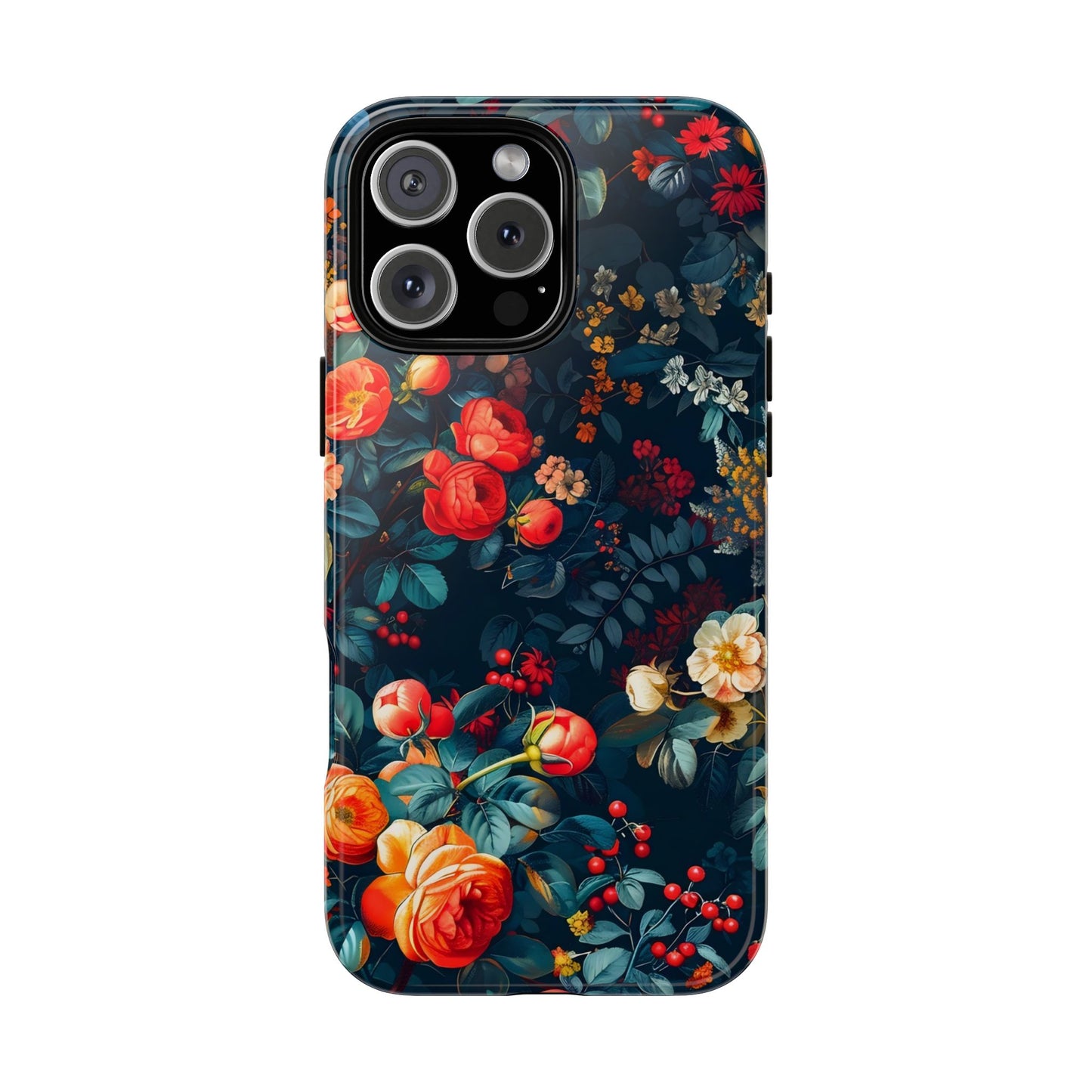 Floral Phone Case - Tough Cases, iPhone Protection, Elegant Floral Design, Gift for Her, Stylish Tech Accessory