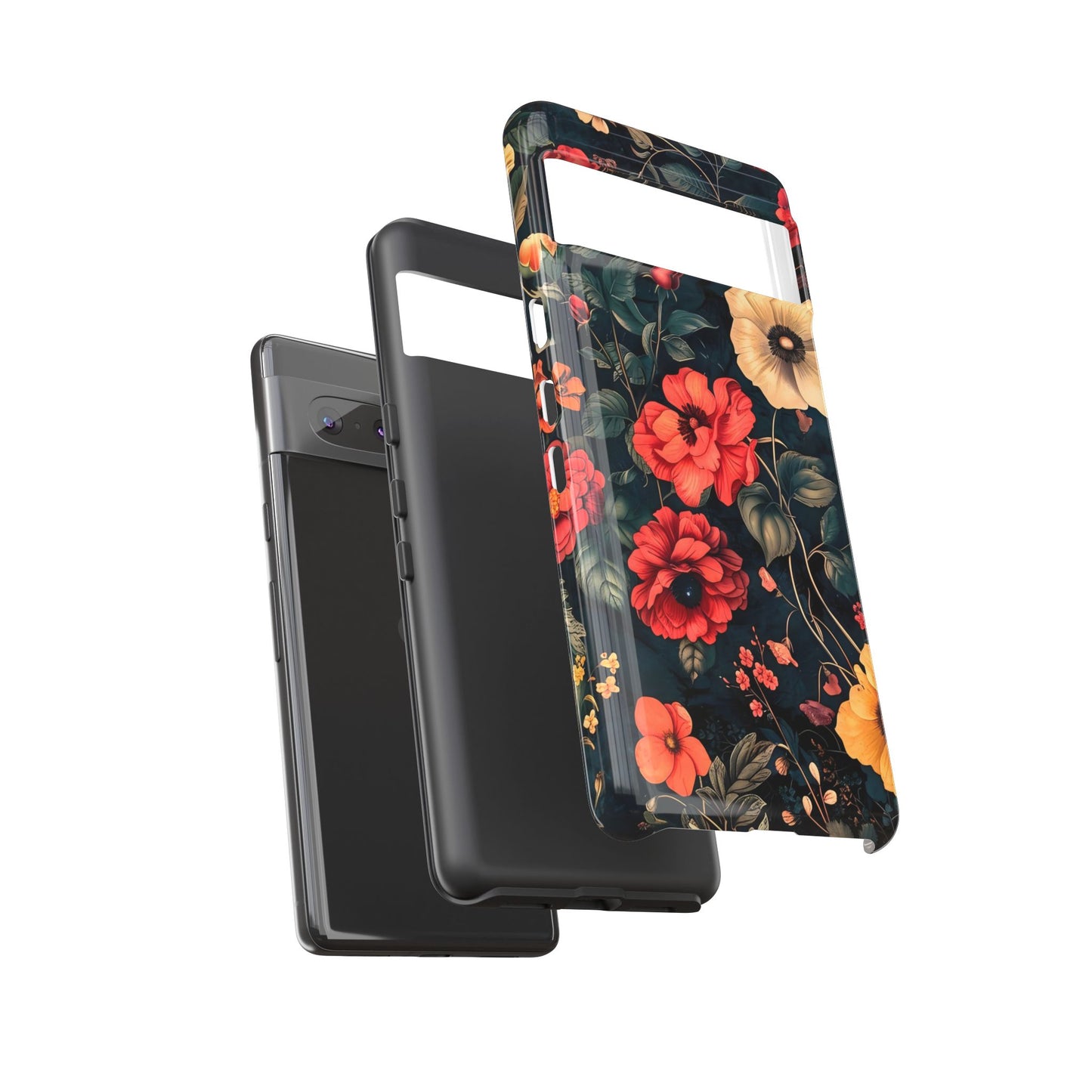 Floral Phone Case, Tough Cases, Flower Motif, Protective Cover, Gift for Her, Floral Design, Spring Accessory