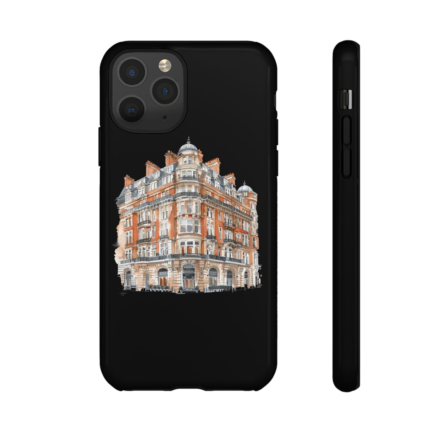 Cityscape Phone Case, Tough Phone Cover, Urban Art Case, Vintage Architecture Design, Gift for Travelers, Stylish Phone Accessory