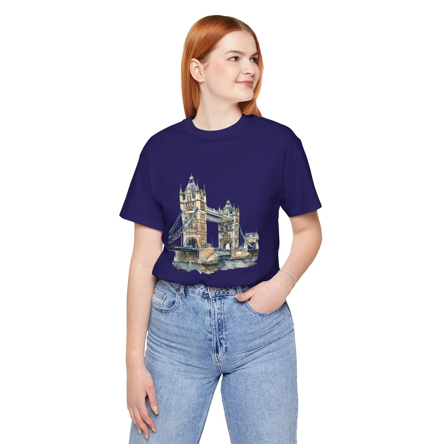 Unisex Jersey Short Sleeve Tee - London Bridge - Iconic Landmark and Historical Beauty