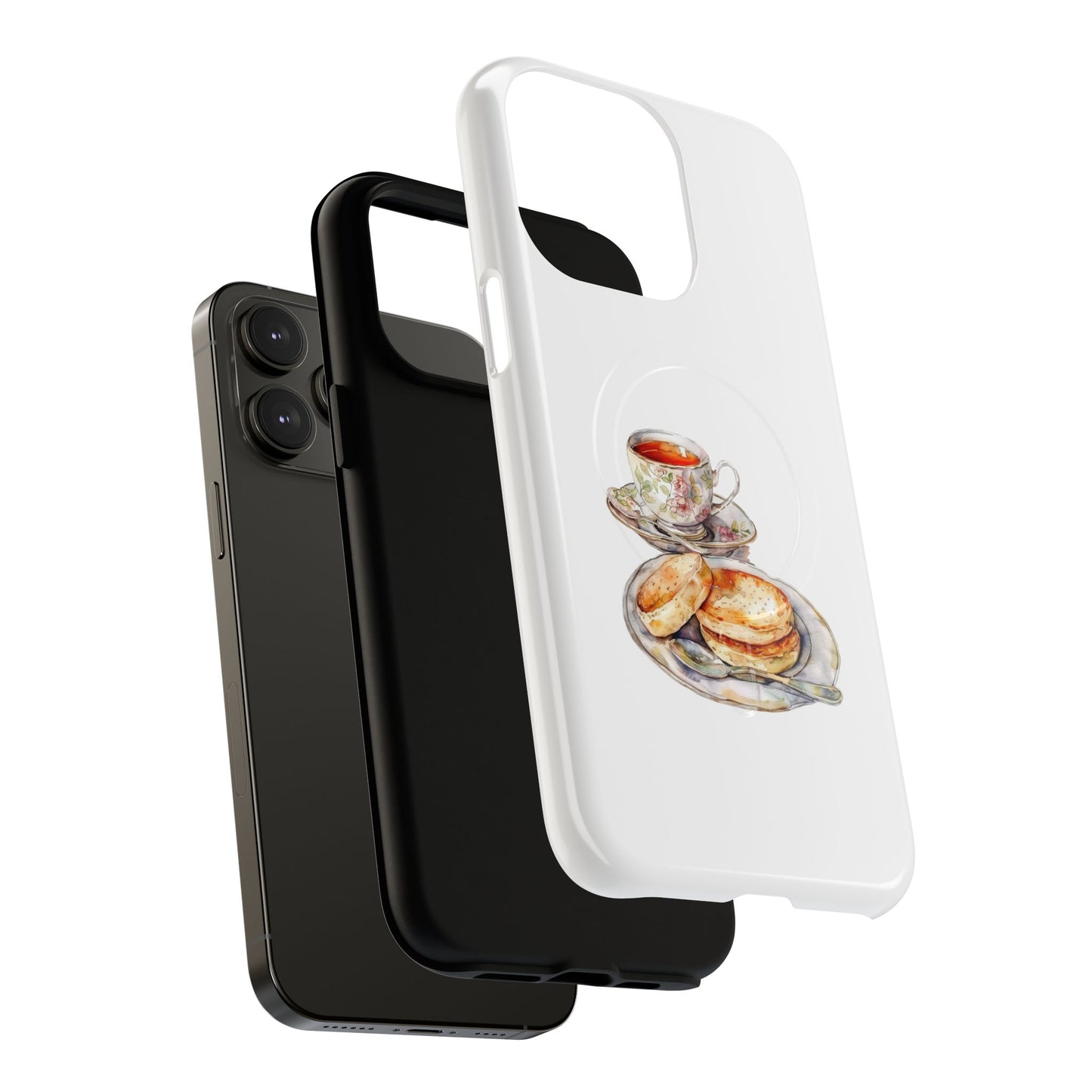 Charming Magnetic Phone Cases for Tea Lovers, Tough Phone Cover, Unique Gift, Cute Tea Design, Kitchen Decor
