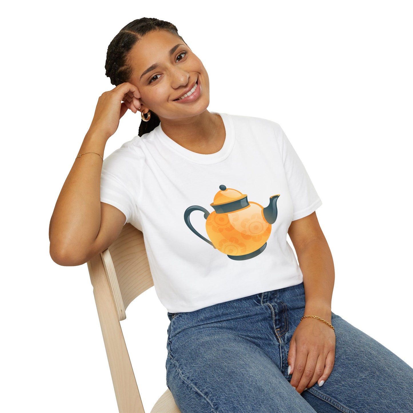 Unisex Softstyle T-Shirt - Classic British Tea Kettle - Timeless Elegance in Tea Time