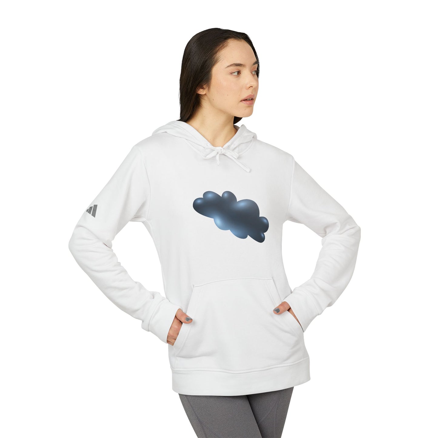 Adidas Unisex Cloud Print Fleece Hoodie - Cozy and Stylish - Serene Cloudscape - Dreamy Cloud Design