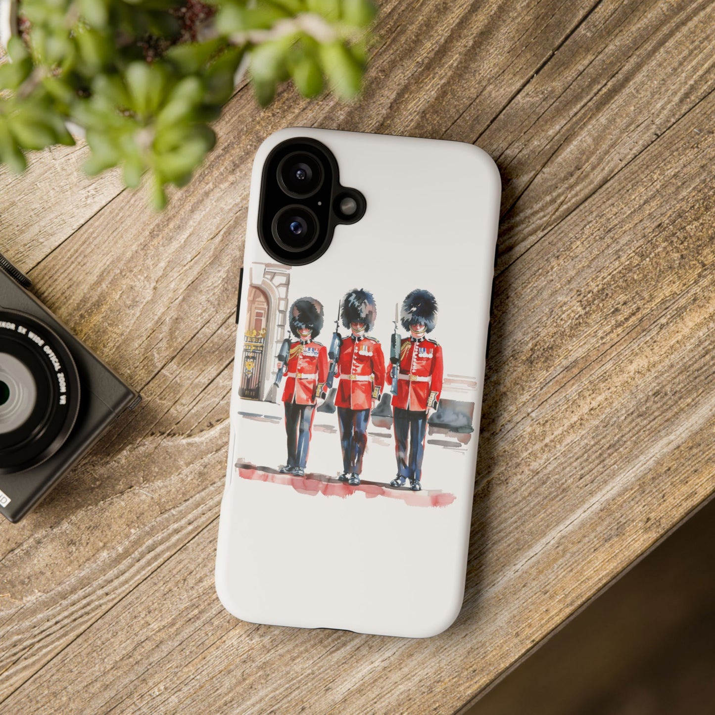 Phone Case with Royal Guard Design, Unique Cell Cover, London Souvenir, Tough Phone Case, Gift for Travelers, Stylish Street Photography