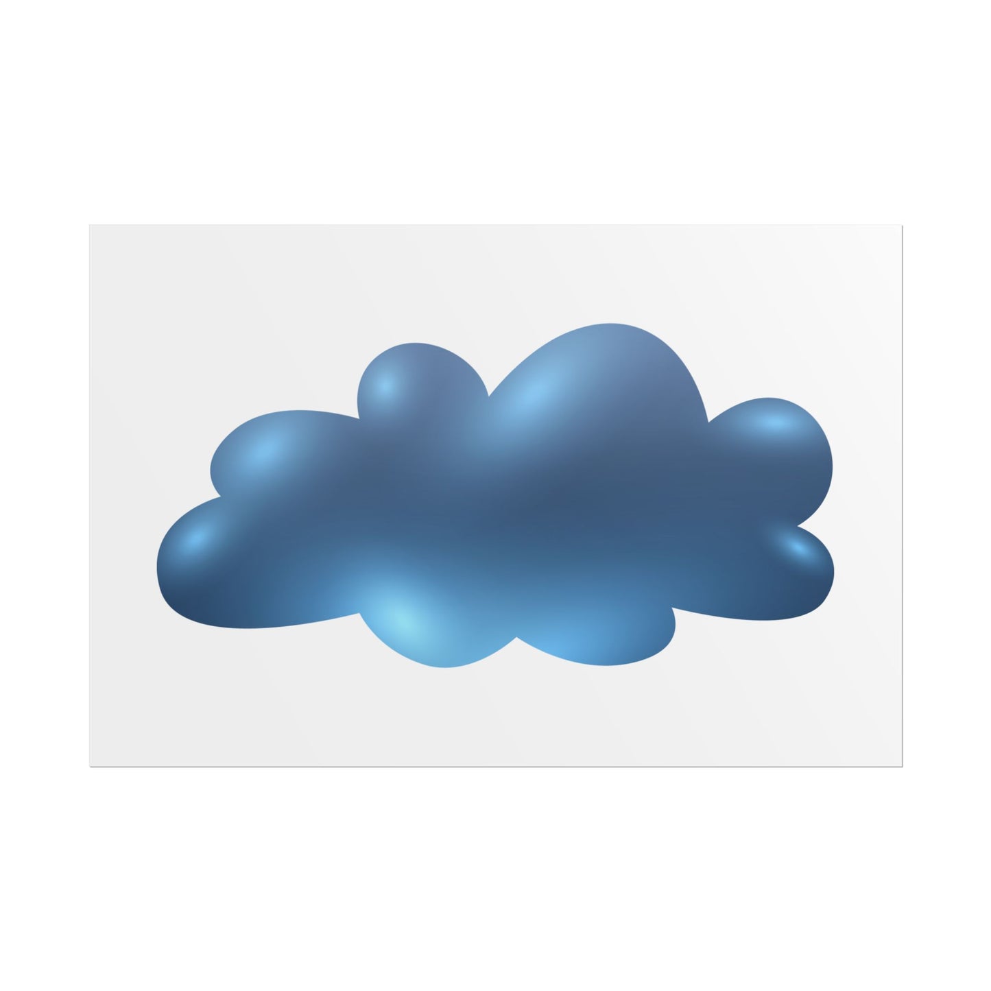 Blue Cloud Art Print, Minimalist Wall Decor, Kids Room Wall Art, Nursery Poster, Aesthetic Home Decor, Modern Art Print
