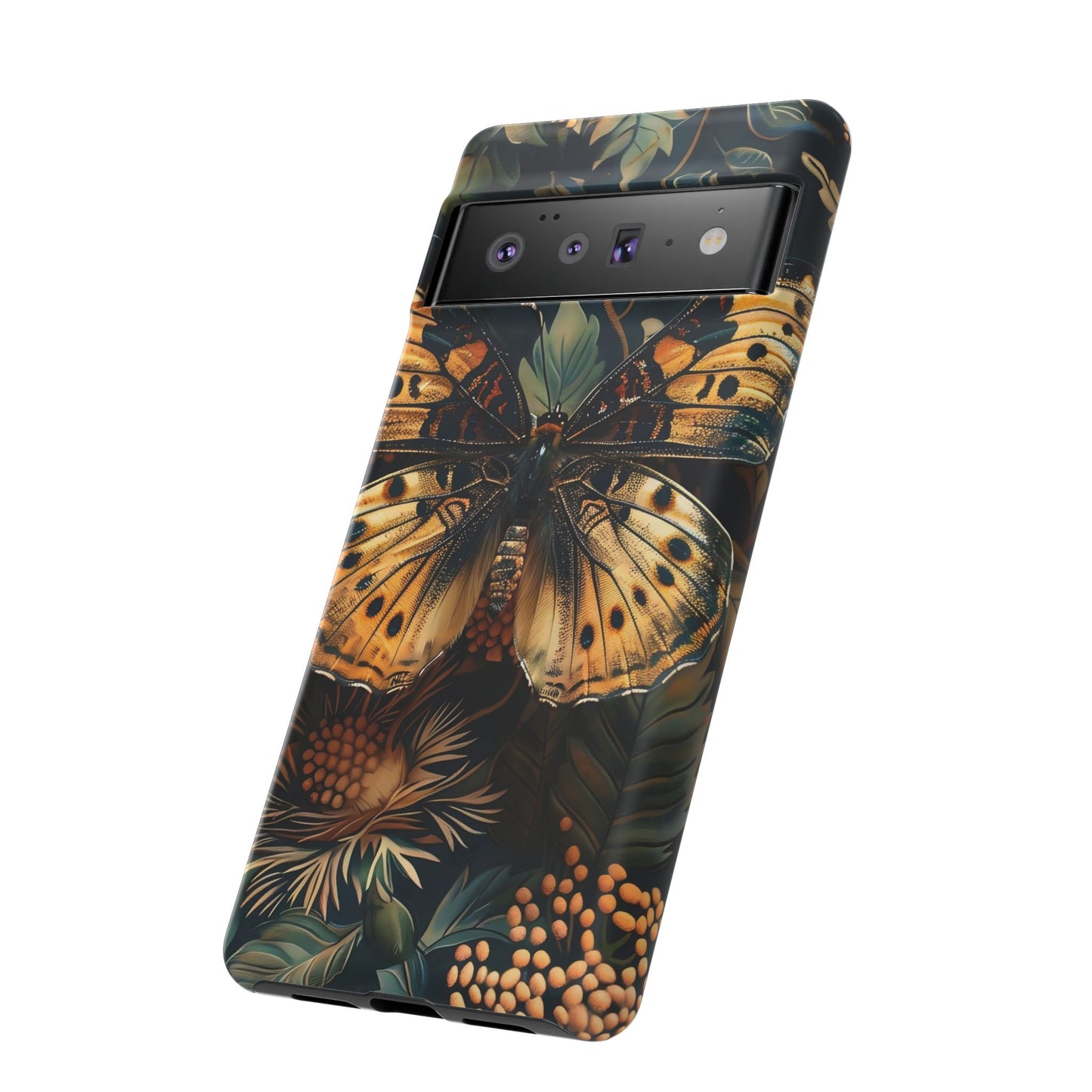Butterfly Floral Phone Case, Tough Cases, Protective Cover, Unique Gift, Nature Lover, Art Print, Spring Decor