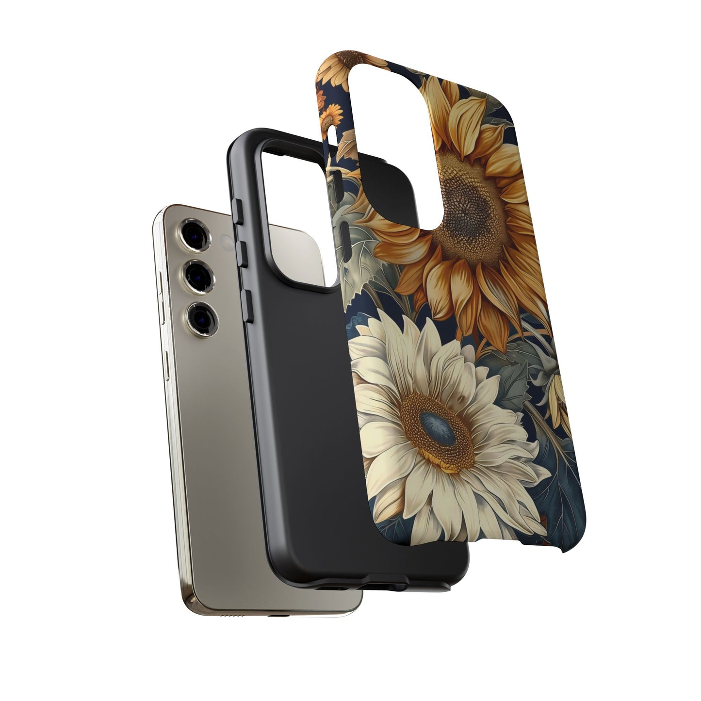 Sunflower Phone Case, Floral Tough Phone Cover, Gift for Nature Lovers, Phone Accessories, Sunflower Gifts