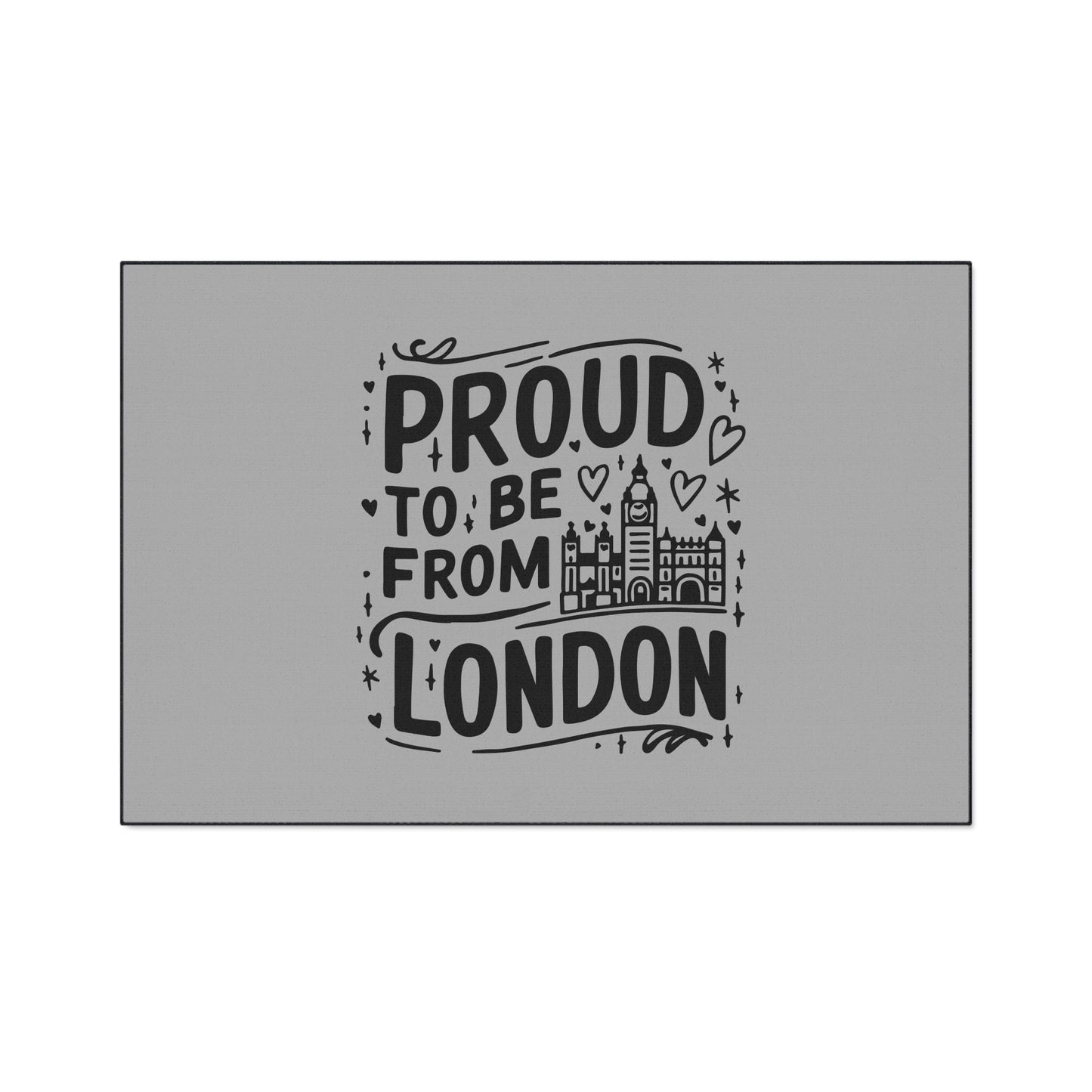 Proud London Floor Mat, Home Decor, Entryway Mat, Gifts for London Lovers, UK Pride, Personalized Floor Rug