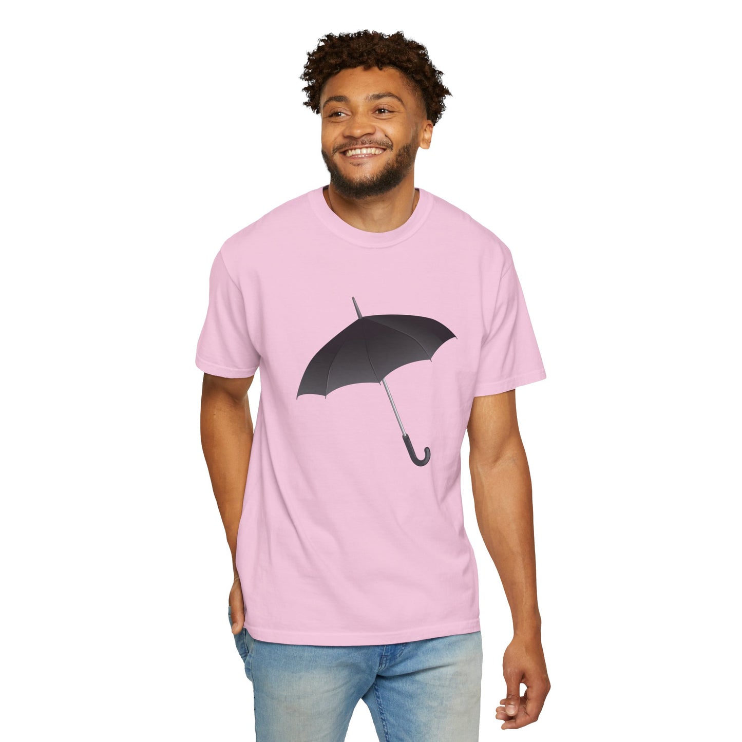 Unisex Garment-Dyed T-shirt - Regal Royal Umbrella - Elegant and Majestic Design