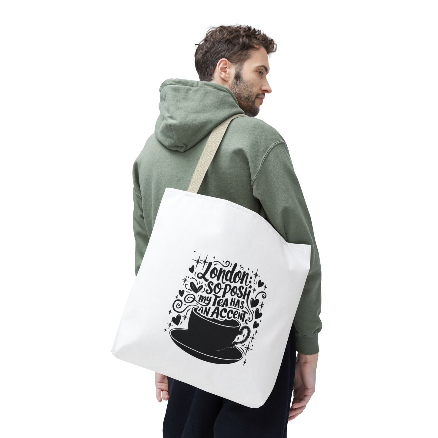Posh Tea Tote Bag, Fun Grocery Bag, Stylish Shopping Tote, Gift for Tea Lovers, Unique Graduation Gift