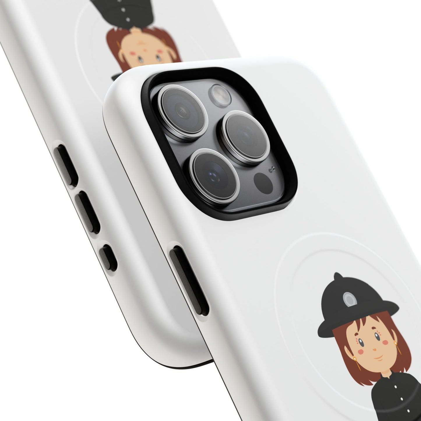 Cute Police Officer Phone Case, Tough Magnetic Case for Kids, Unique Gift for Law Enforcement Fans, Durable Mobile Cover
