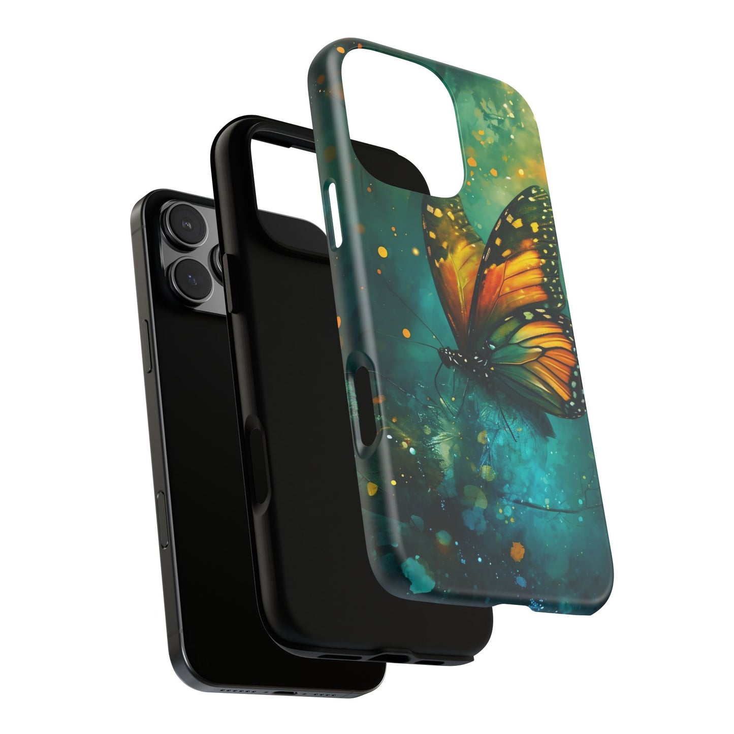 Colorful Butterfly Phone Case, Tough Cases for iPhone and Samsung, Cute Tech Accessories, Nature Lovers Gift, Vibrant Floral Design