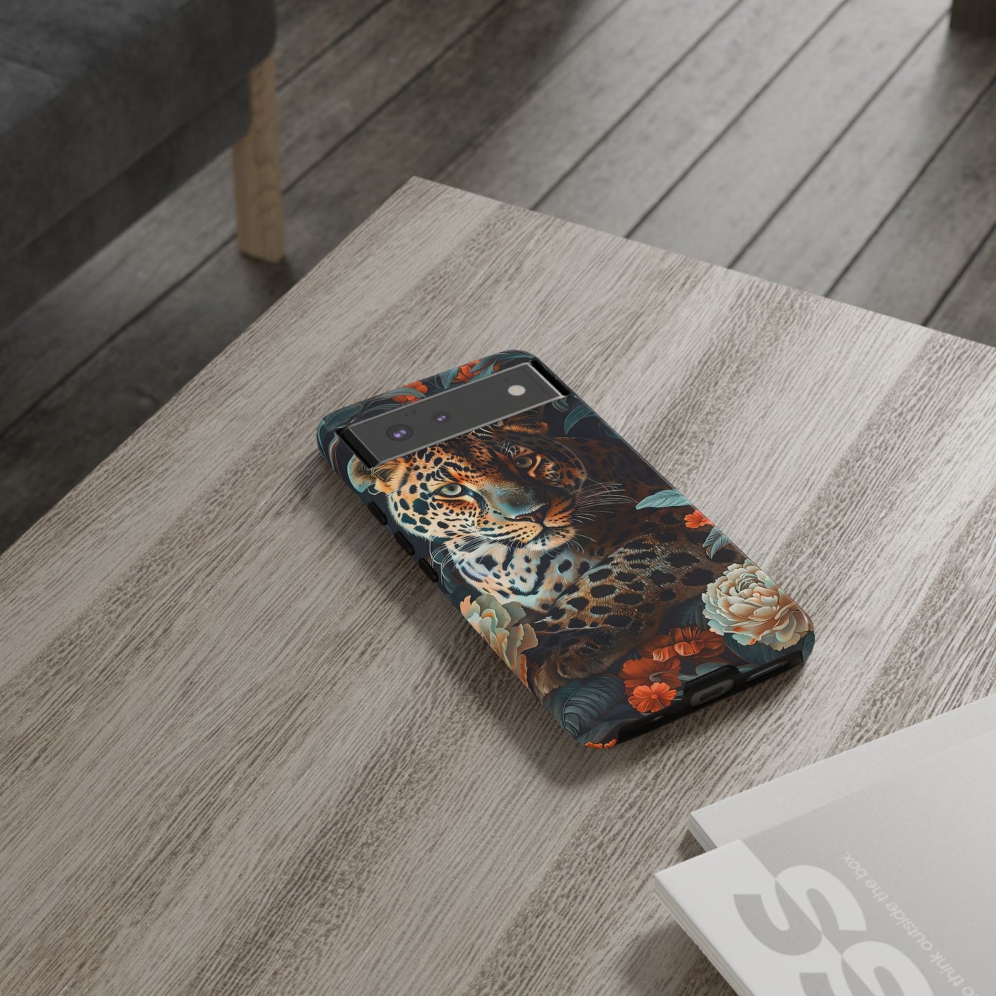 Wildlife Phone Case with Leopard Design | Tough Cases, Animal Prints, Floral Phone Cover, Gift for Nature Lovers, Unique Phone Accessories