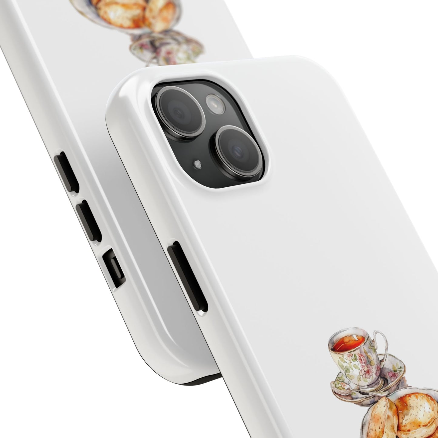 Tea Time Tough Phone Case - Vintage Style Design for Tea Lovers