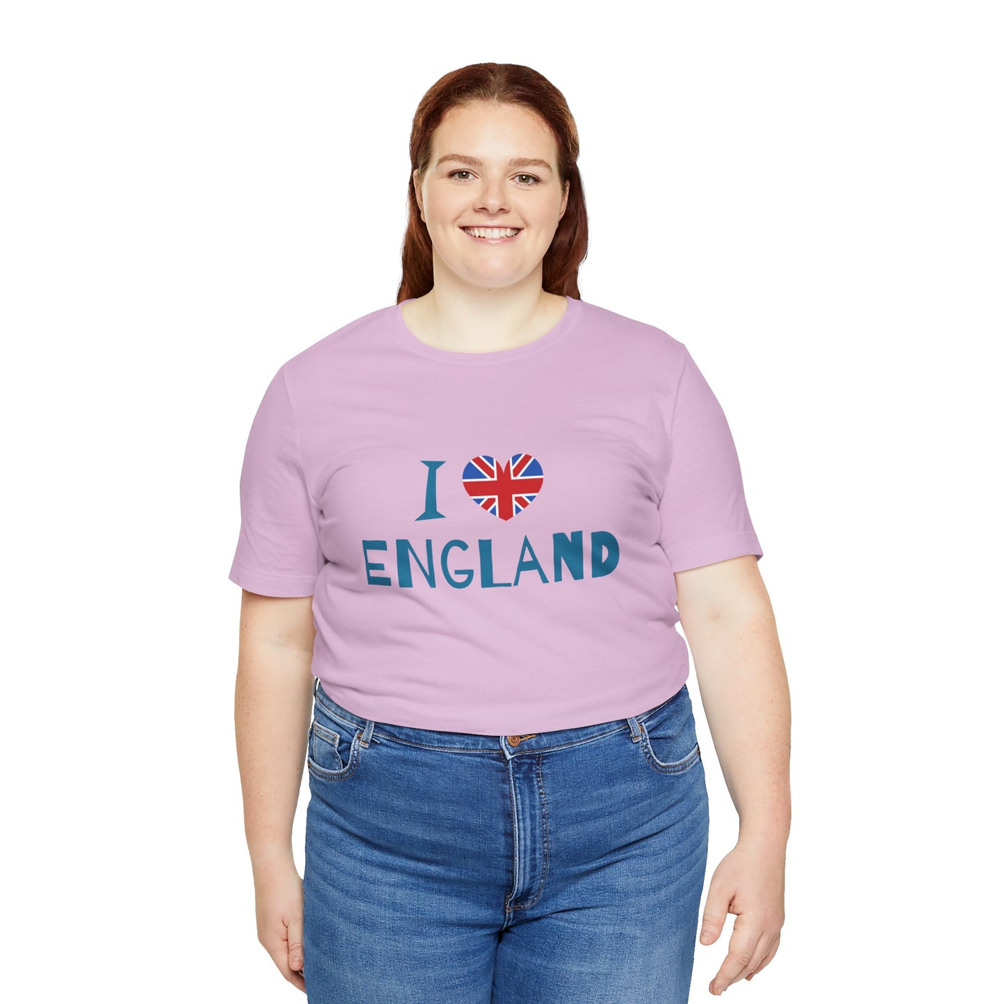 Unisex Jersey Short Sleeve Tee - I Love England - Union Jack Heart Design