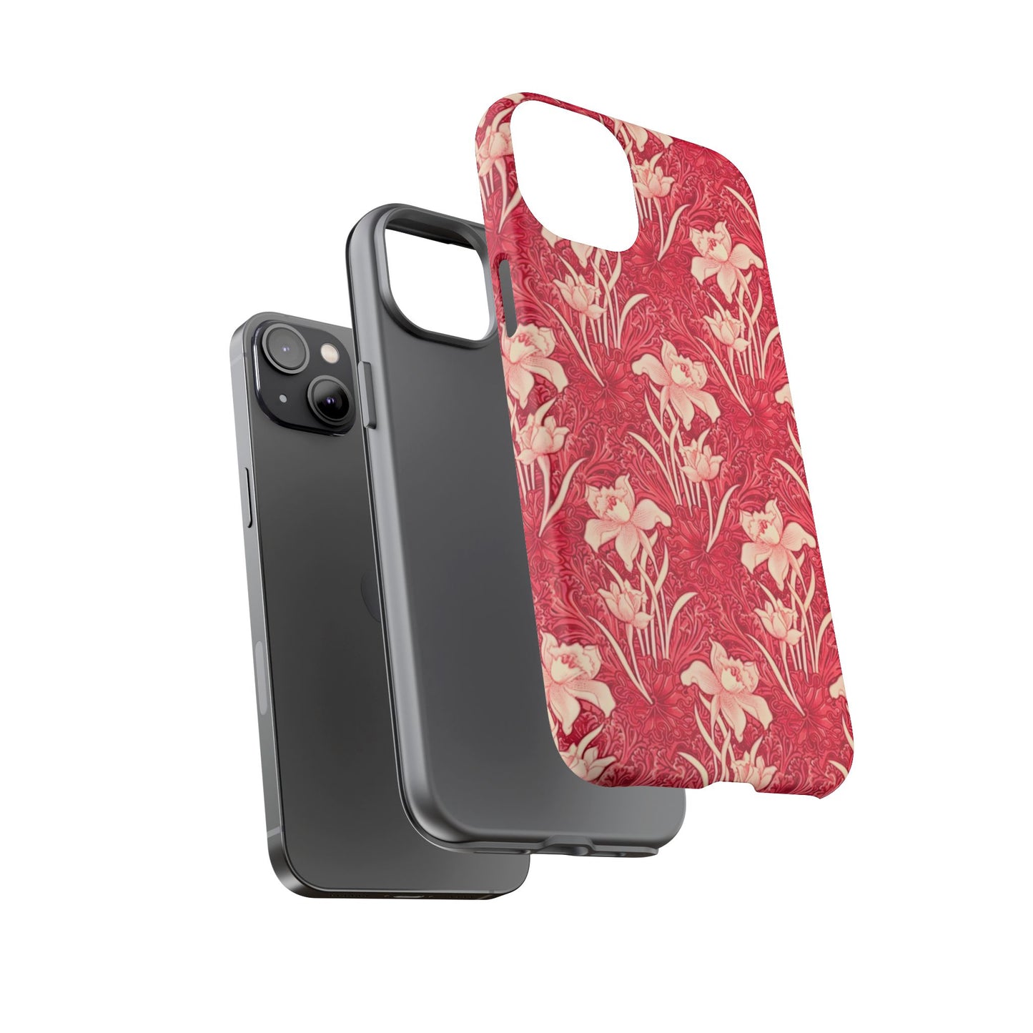Floral Tough Phone Case - Durable, Stylish Accessory, Perfect Gift for Her, Floral Pattern, Customizable, Ideal for Daily Use
