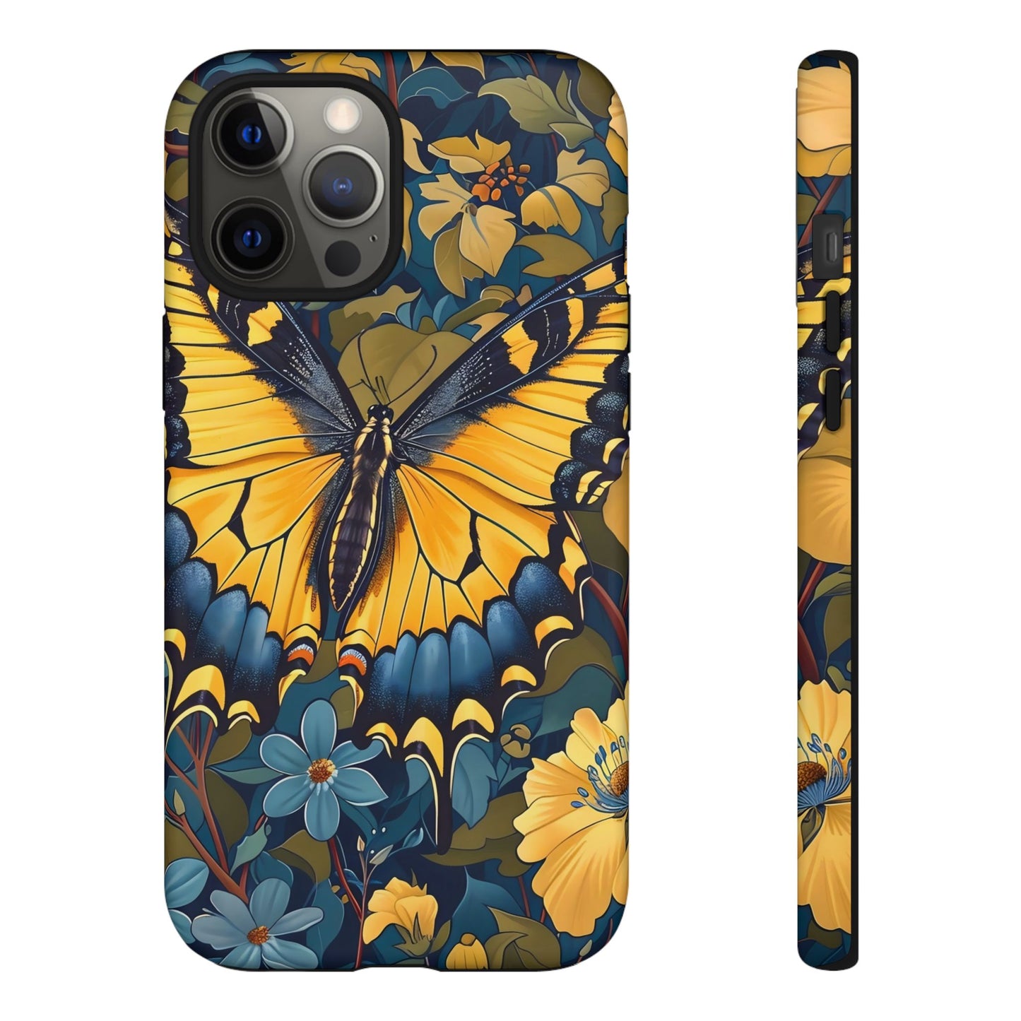Colorful Butterfly Phone Case, Floral Design, Tough Cases, Protective Cover, Gifts for Nature Lovers, Birthday Present