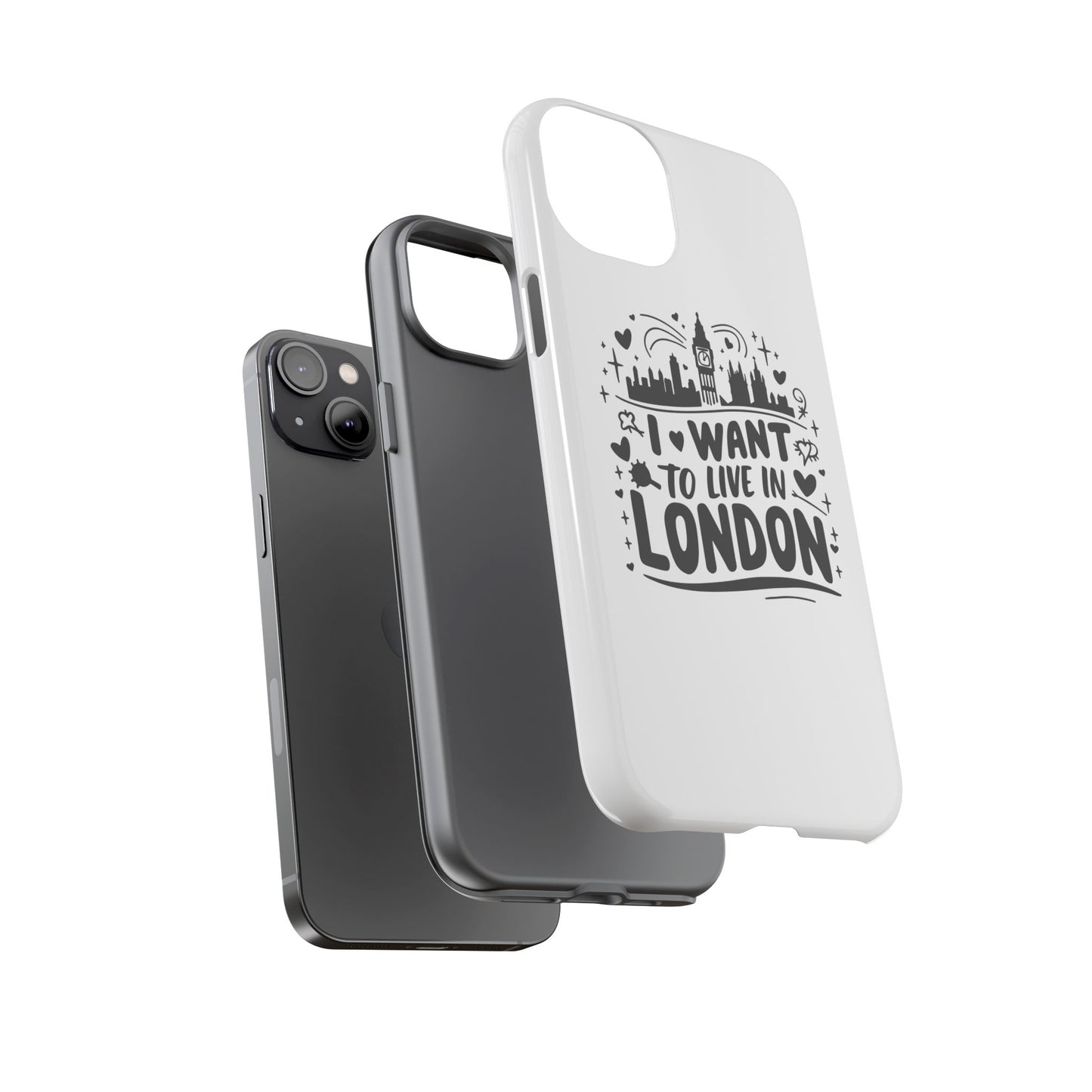 London City iPhone Case, Tough Phone Cover, Travel Gift, London Souvenir, Adventure Accessory, Wanderlust Decor