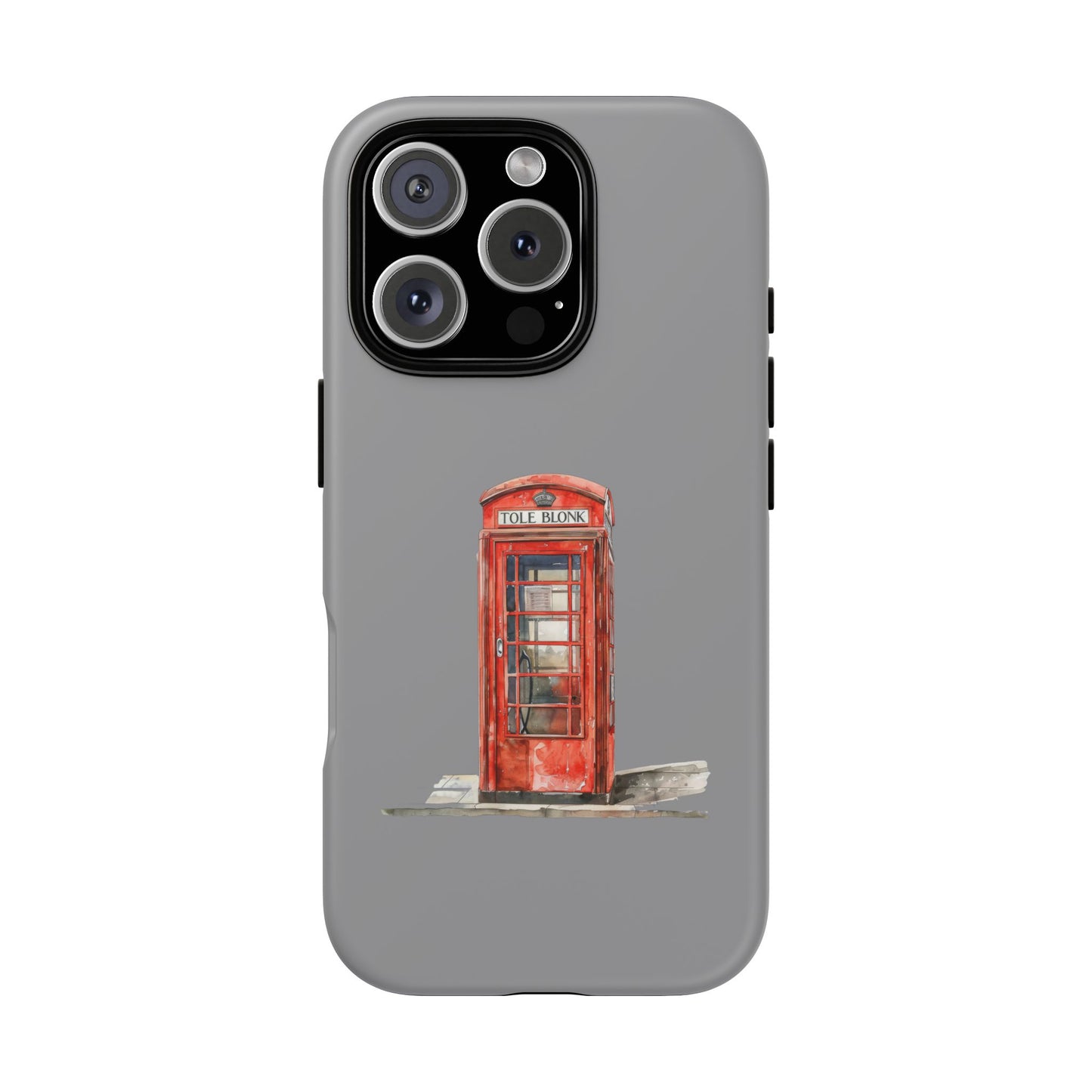 Red Phone Booth Phone Case, Vintage Style Case, Tough Cases for Gifts, Quirky Phone Accessories, Travel Lover's Gift