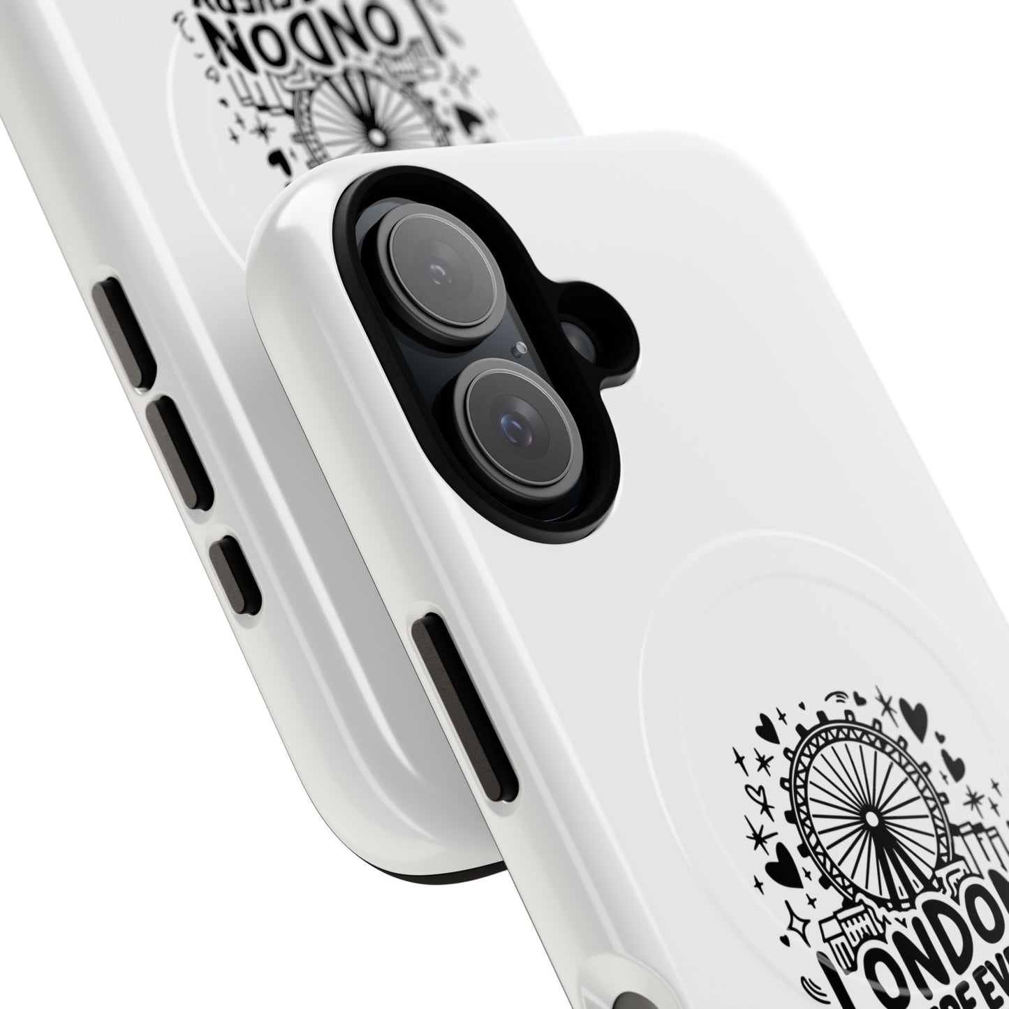 London Story Magnetic Phone Case, Tough Phone Cover, Gift for Travel Lovers, Unique London Souvenir, Storytelling Phone Accessory