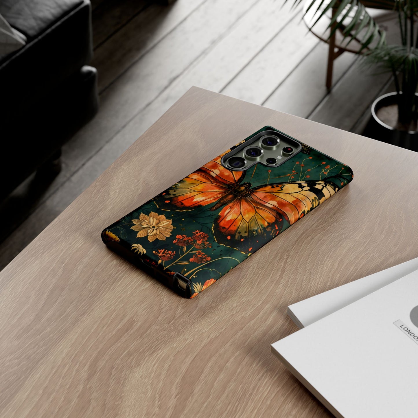 Butterfly Phone Case – Tough Cases for Nature Lovers, Floral Design, Butterfly Art, Unique Gift, Eco-Friendly Protection