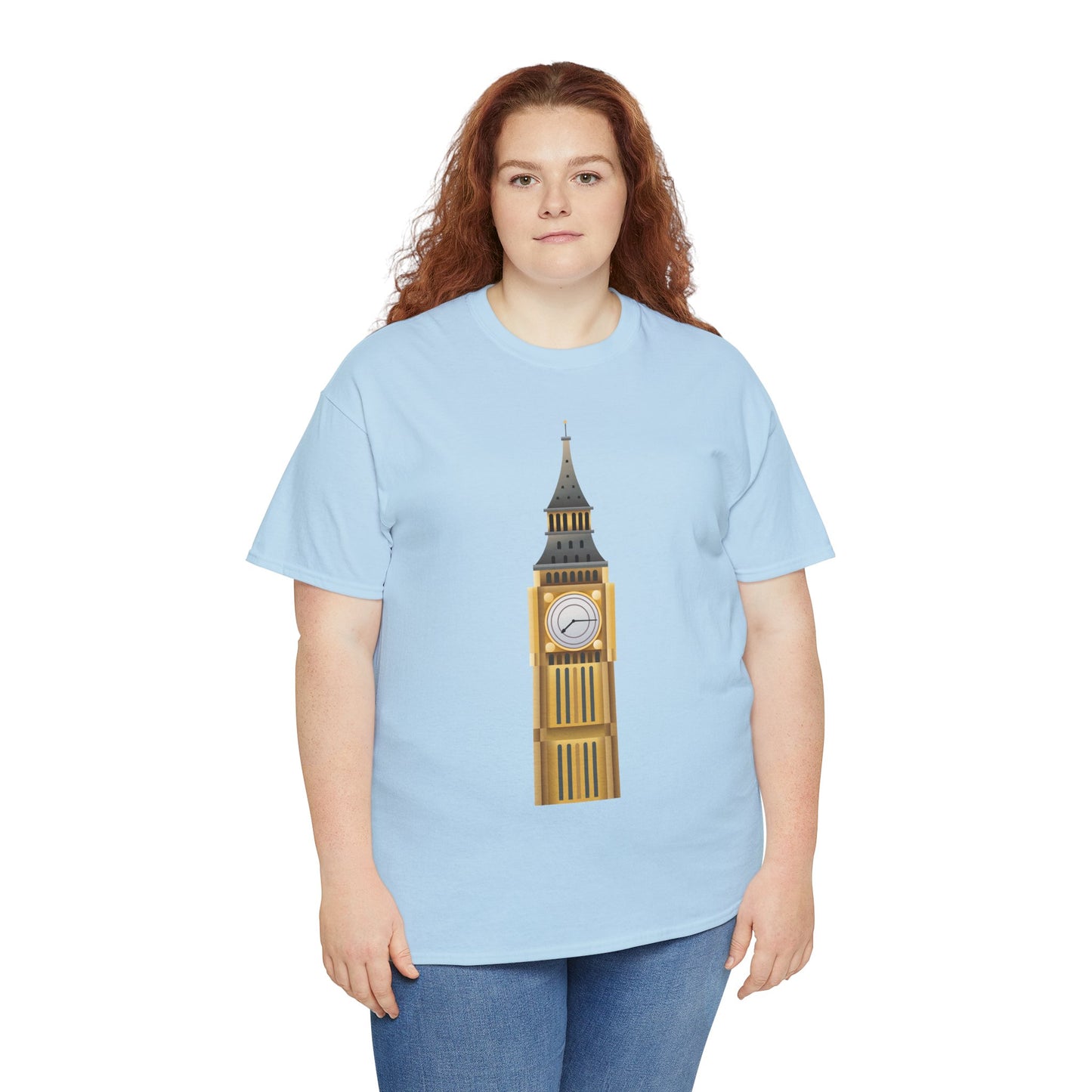 Unisex Heavy Cotton Tee - Towering Time Big Ben and British Heritage