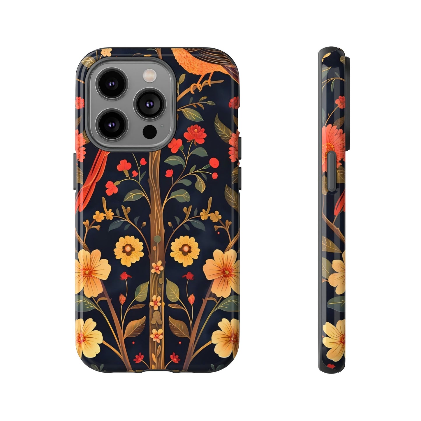 Floral Phone Case, Tough Cases, Flower Pattern, Phone Accessory, Gift for Her, Stylish Tech Cover, Nature Lover's Gift