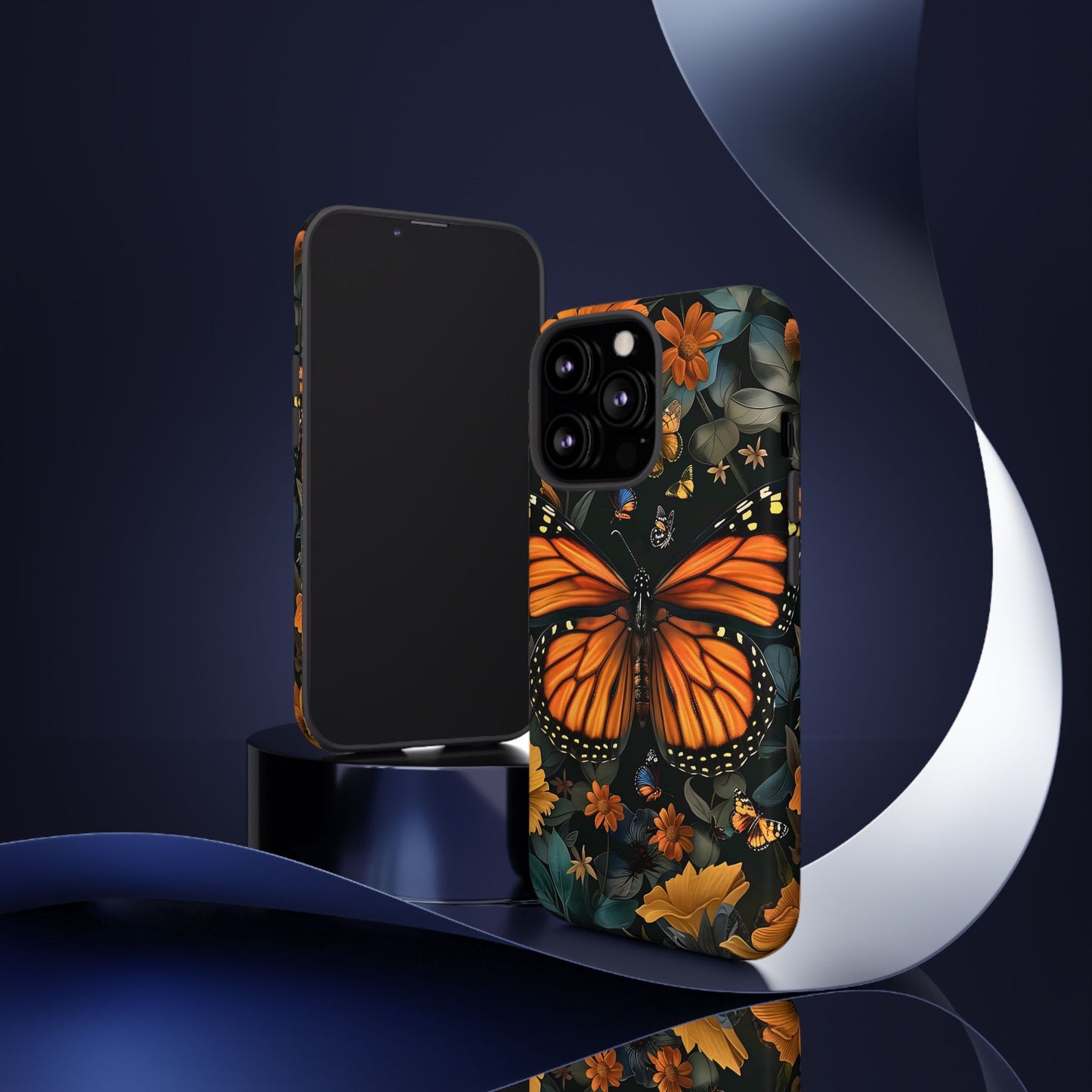Monarch Butterfly Phone Case, Tough Cases, Nature Lover Gift, Floral Mobile Cover, Eco-Friendly Phone Accessory, Butterfly Design
