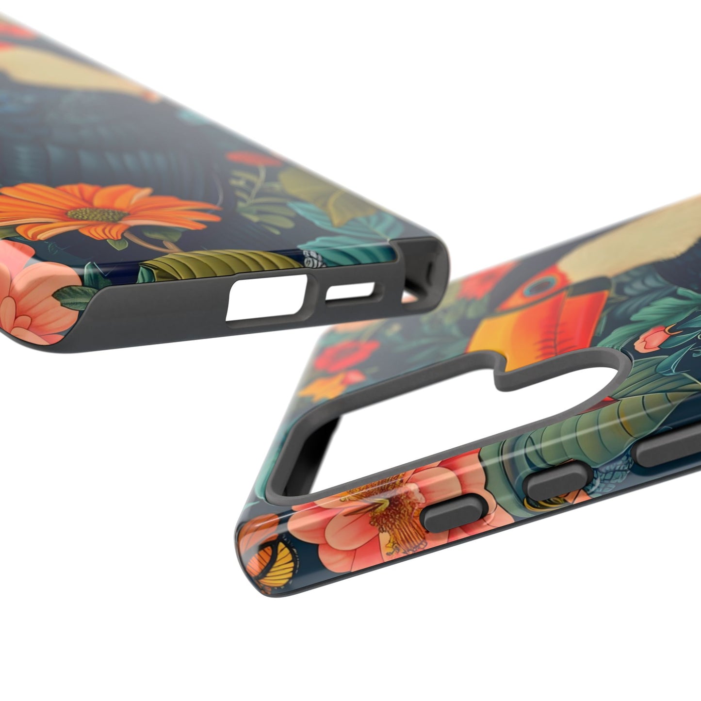 Tropical Toucan Phone Case - Cute Animal Design, Nature Lover Gift, Floral Pattern, Bird Lover Accessory, Summer Vibes