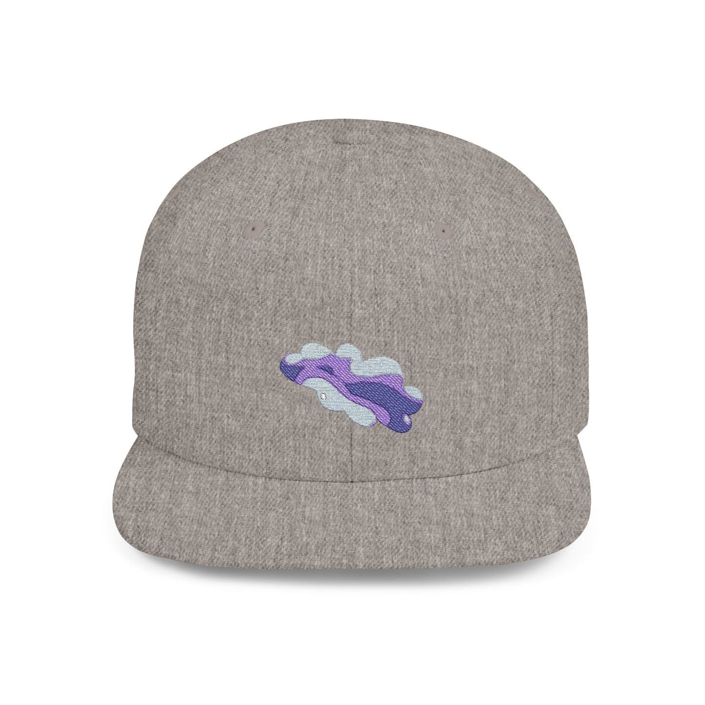 Sparkling Purple Flat Bill Snapback Hat, Trendy Streetwear Cap, Gift for Fashion Lovers, Festival Hat, Summer Accessory, Unisex Style