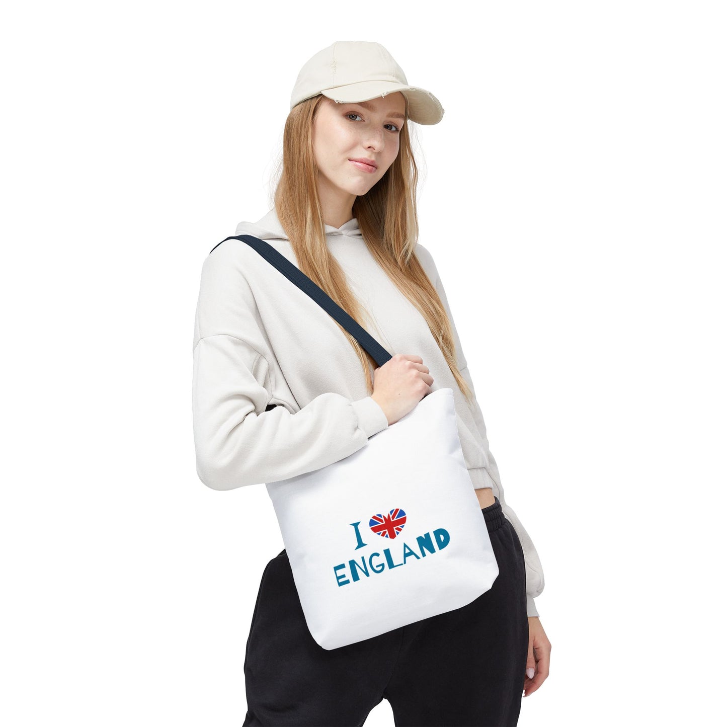 I Love England Tote Bag, Eco-friendly, Travel Accessory, Great for Gifts, Summer Outing, British Pride