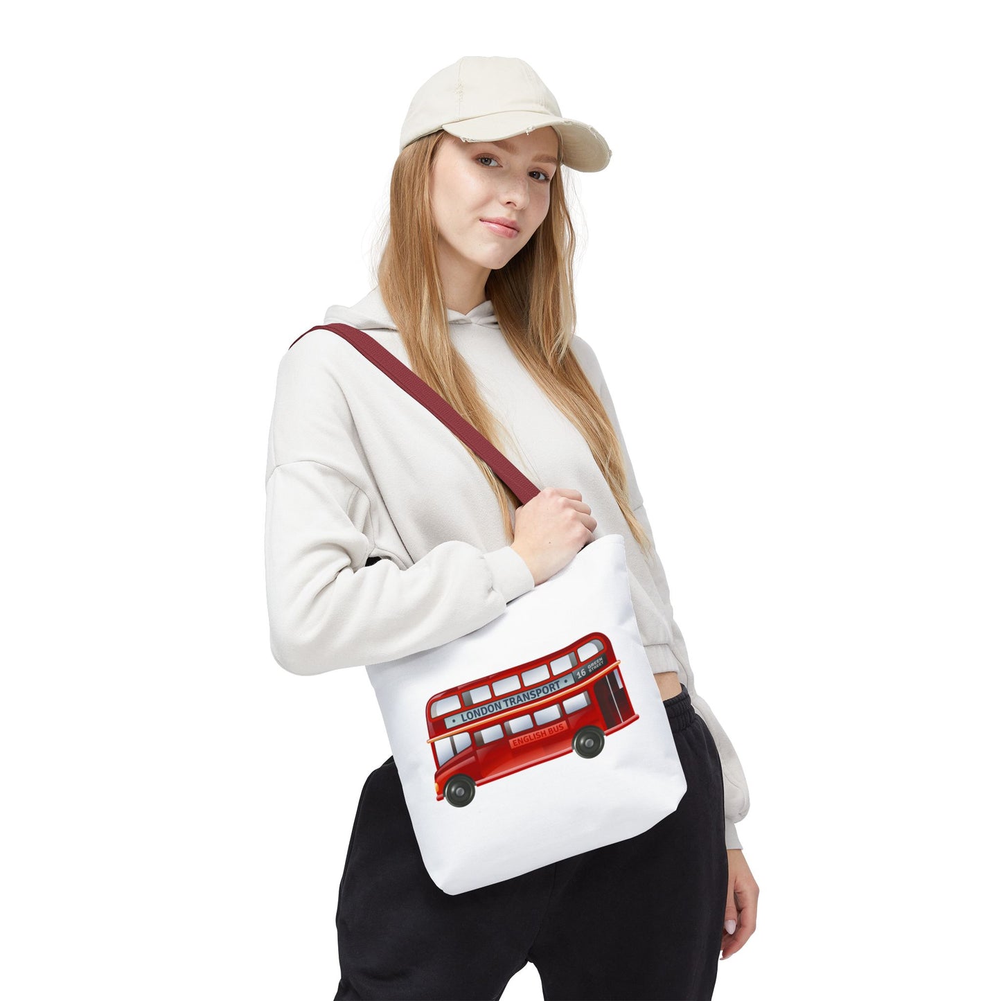 London Bus Tote Bag, City Traveler Bag, Eco-Friendly Shopping Tote, Unique Gift for London Lovers, Commuter Bag, Fun Design