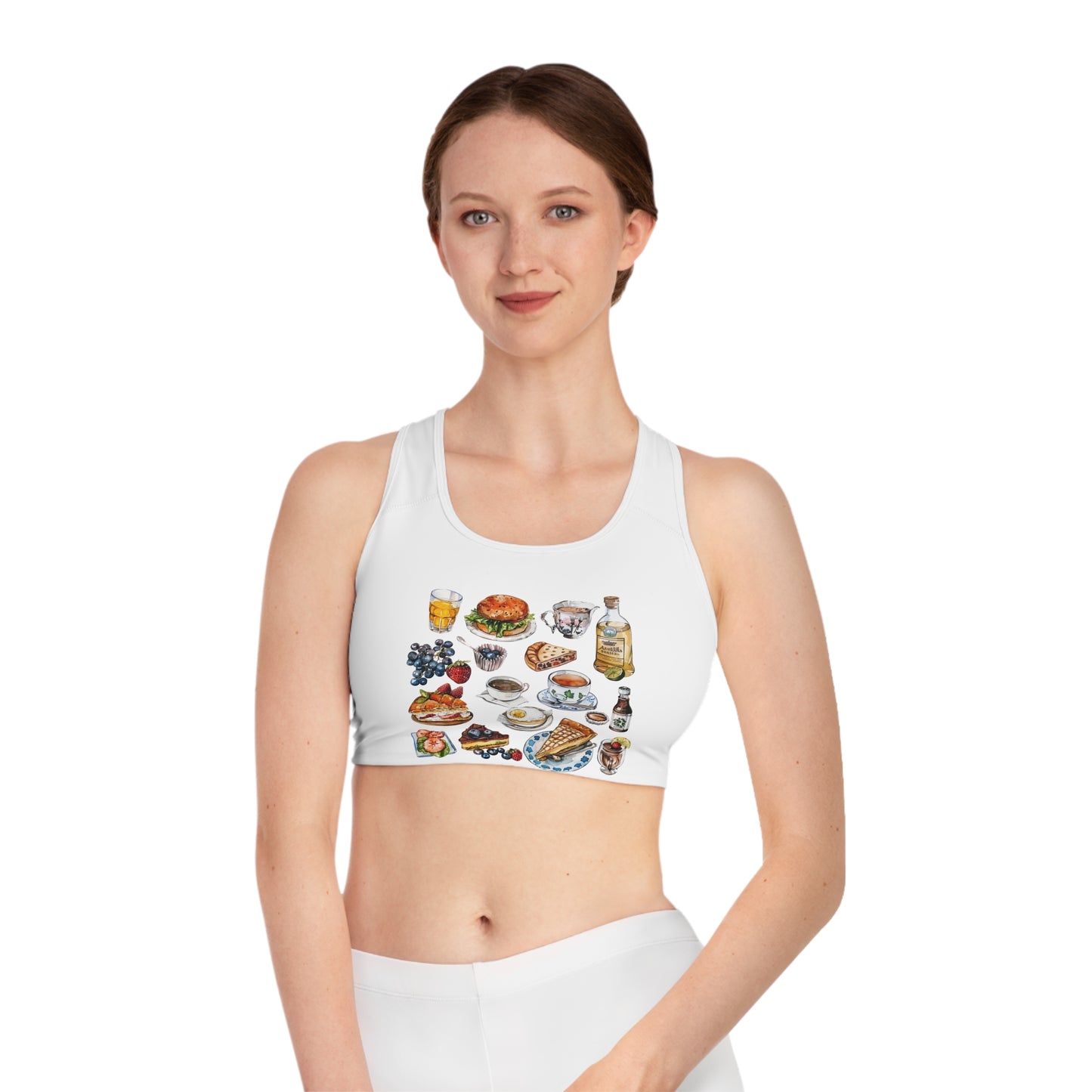 Sports Bra - Fun Culinary Design for Active Lifestyle - Classic England - A Collection of Iconic Imagery