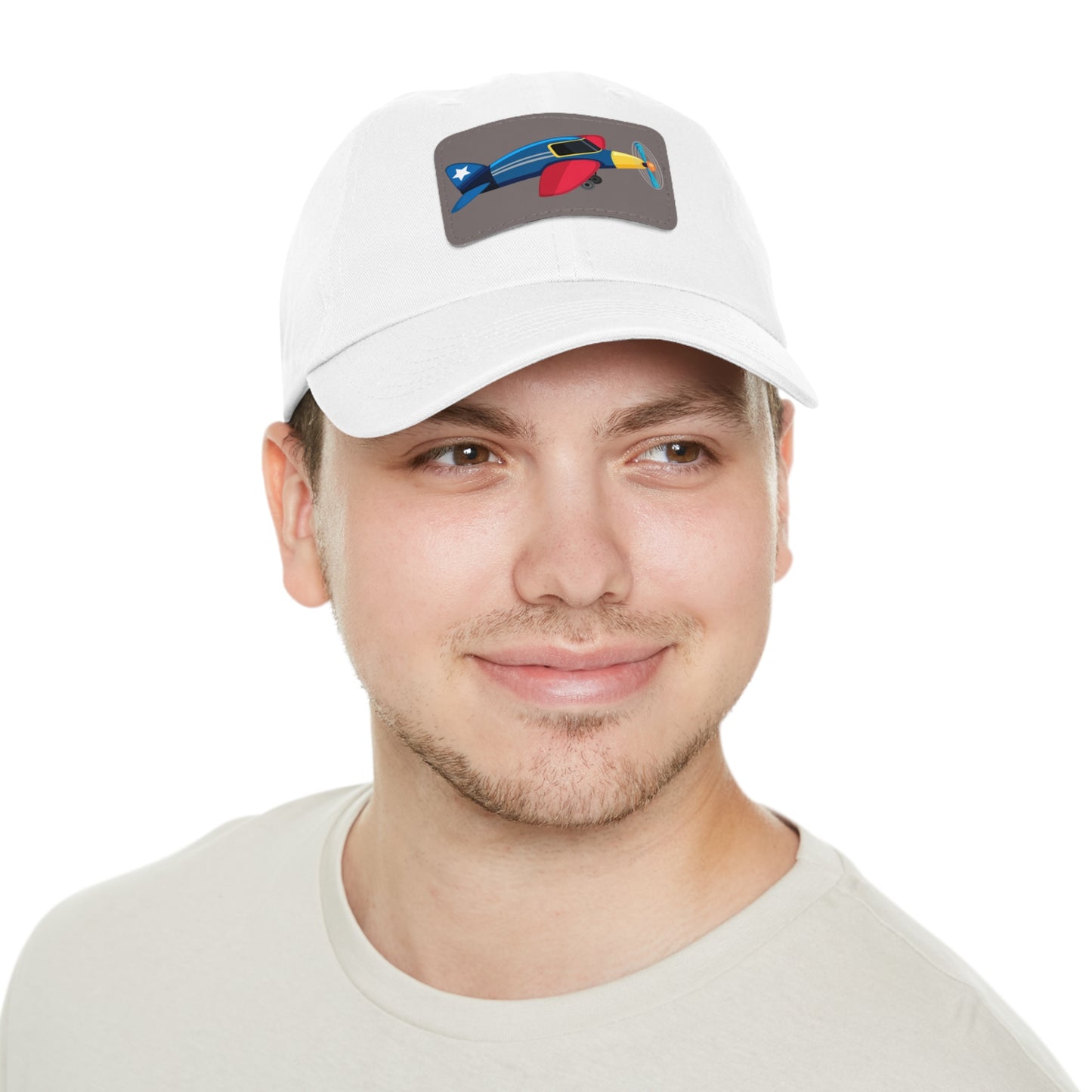 Vintage Airplane Dad Hat with Leather Patch, Gift for Dad, Aviation Lover, Birthday Present, Casual Fashion