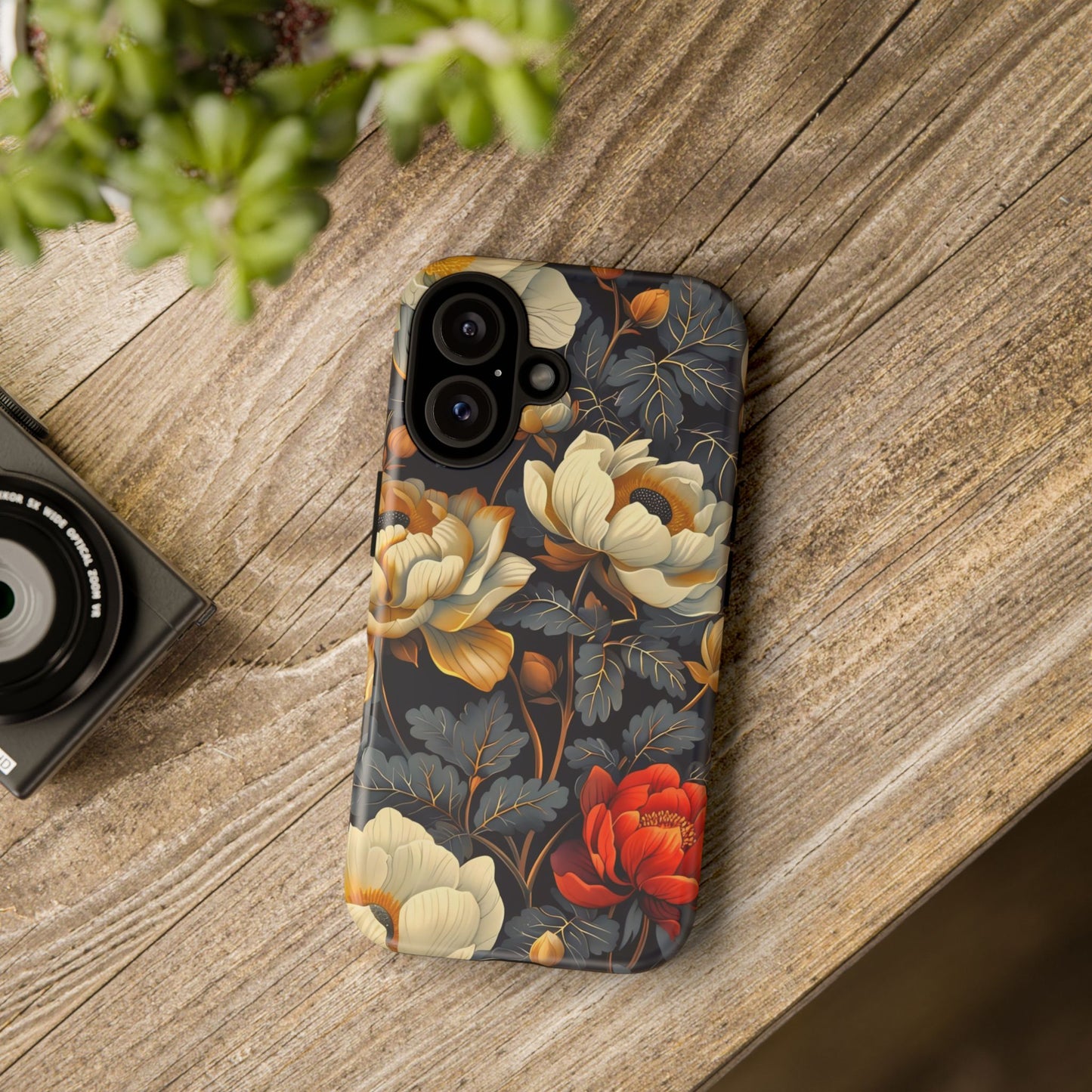 Floral Phone Case - Tough Cases, Stylish Mobile Cover, Flower Design, Holiday Gift, Trendy Accessory, Eco-Friendly Case