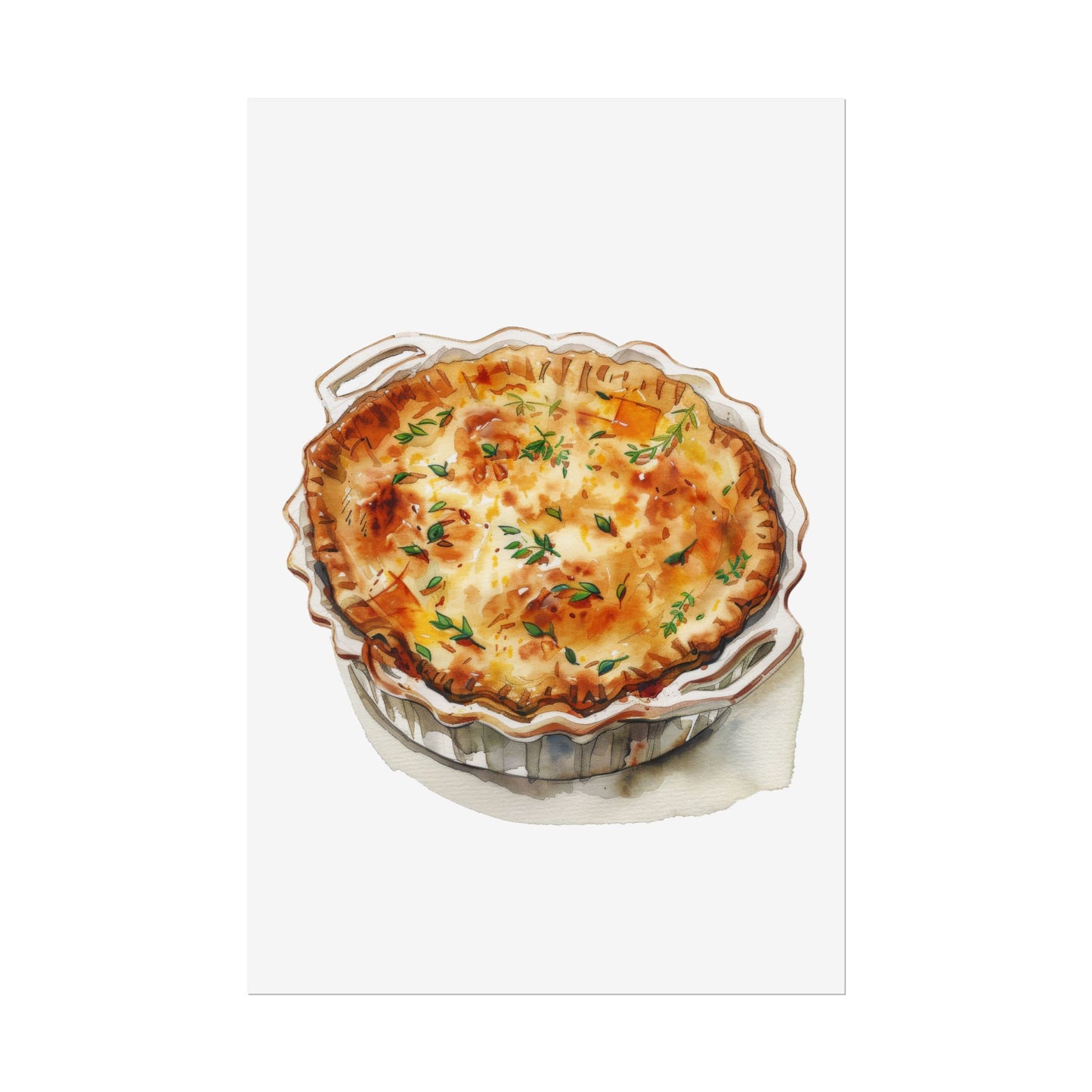 Delicious Quiche Rolled Posters for Kitchen Decor, Culinary Art, Foodie Wall Art, Gift for Chefs, Cooking Enthusiasts, Home Decor