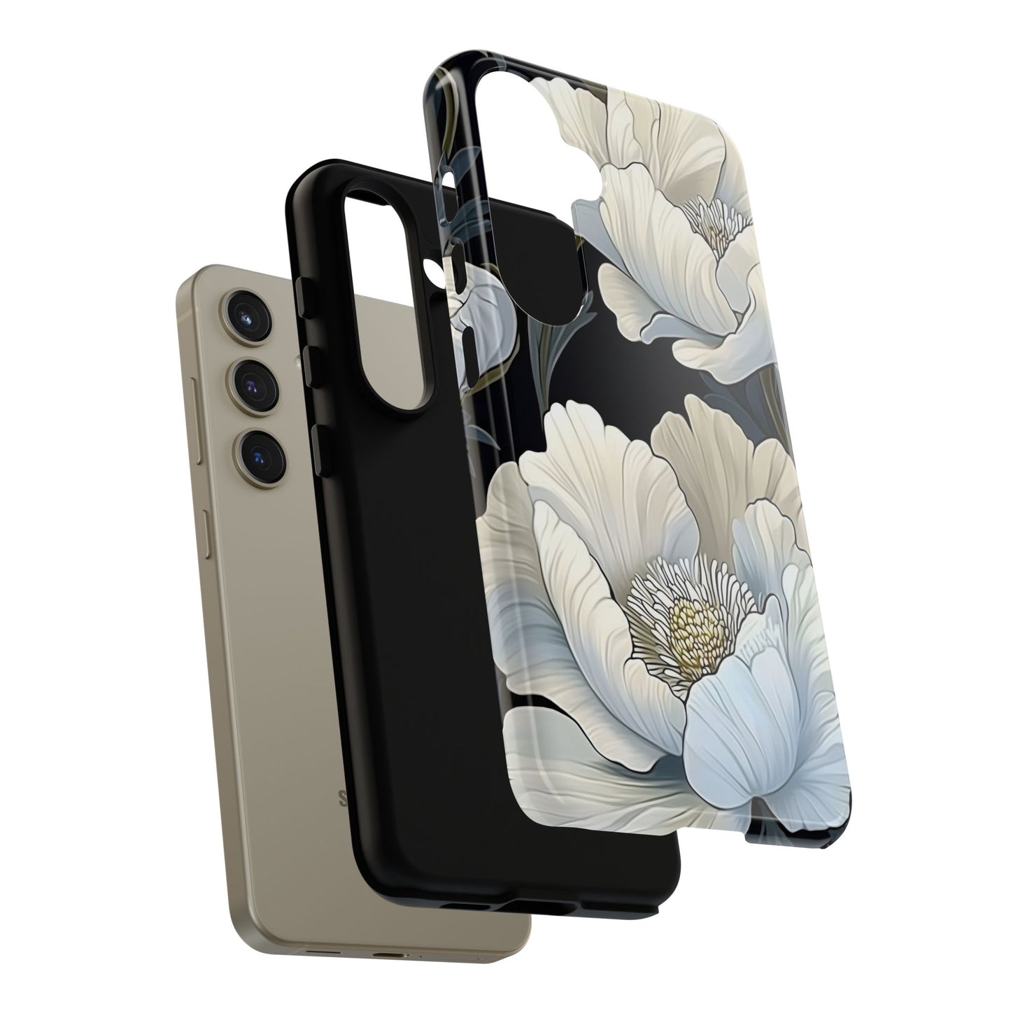 Floral Phone Case, Tough Cases for Women, Stylish Phone Cover, Floral Design Phone Protector, Nature Inspired Tech Accessories