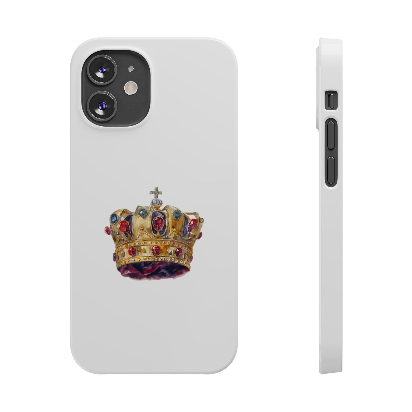 Royal Crown Slim Phone Cases | Elegant Phone Cover, Gifts for Her, Phone Accessories, Holiday Gift, Unique Design